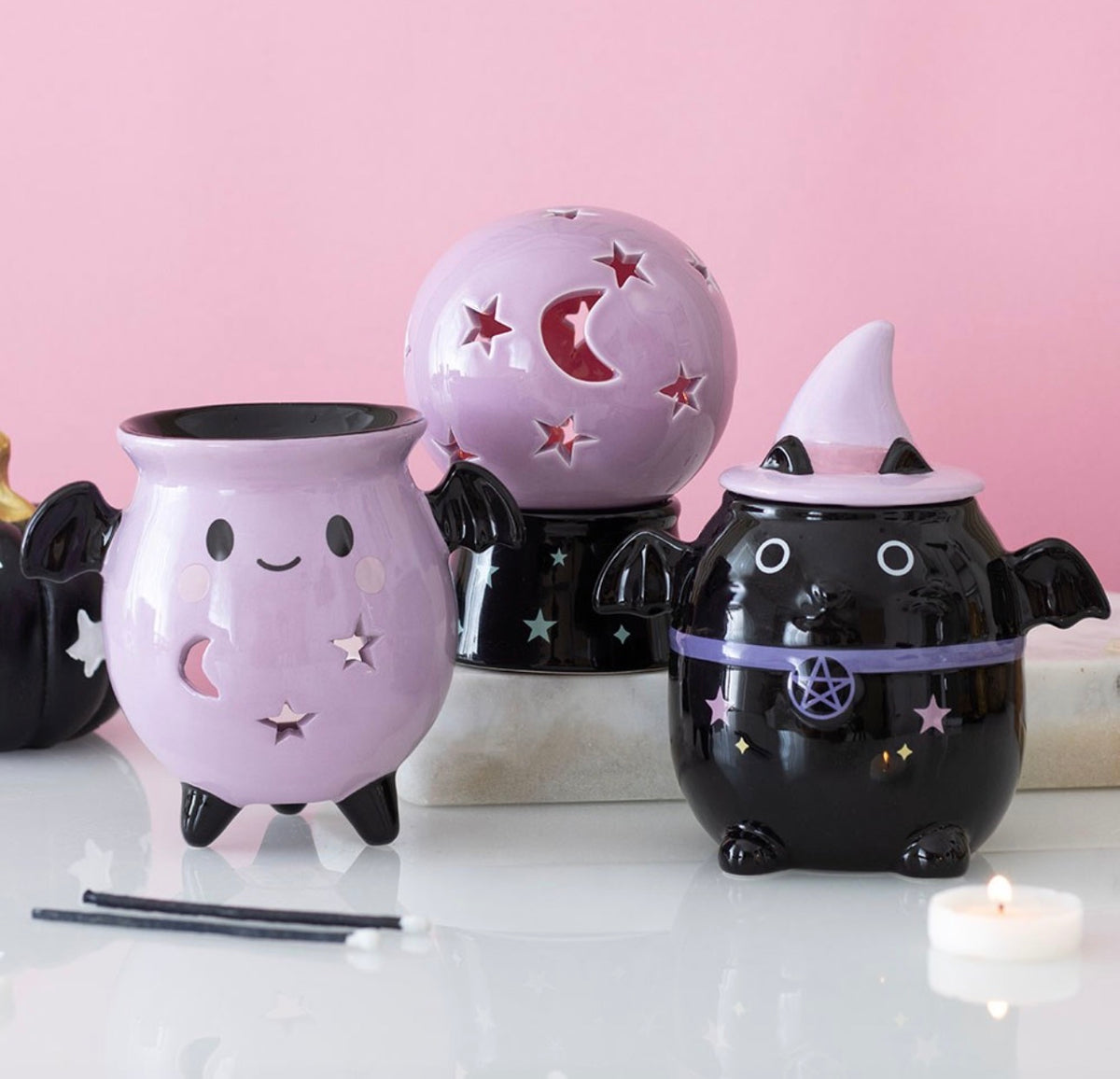 PORTAVELAS DE CRISTAL PARA VELAS DE TÉ Y QUEMADOR CONOS DE INCIENSOU