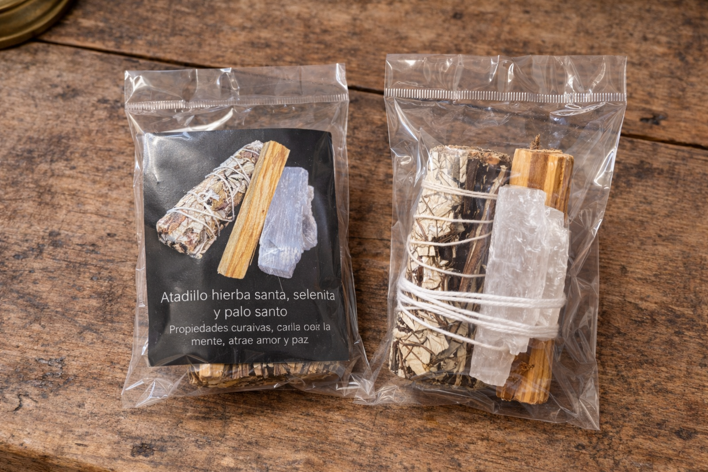 Pack Limpieza y Calma – Hierba Santa, Selenita y Palo Santo