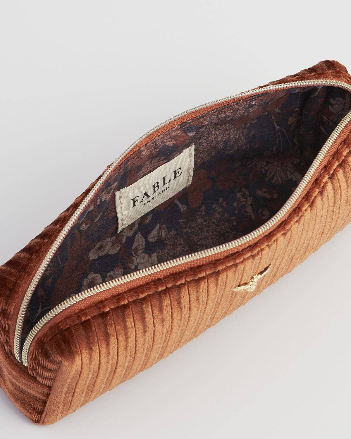 Estuche para lápices de terciopelo de pana oxidada FABLE