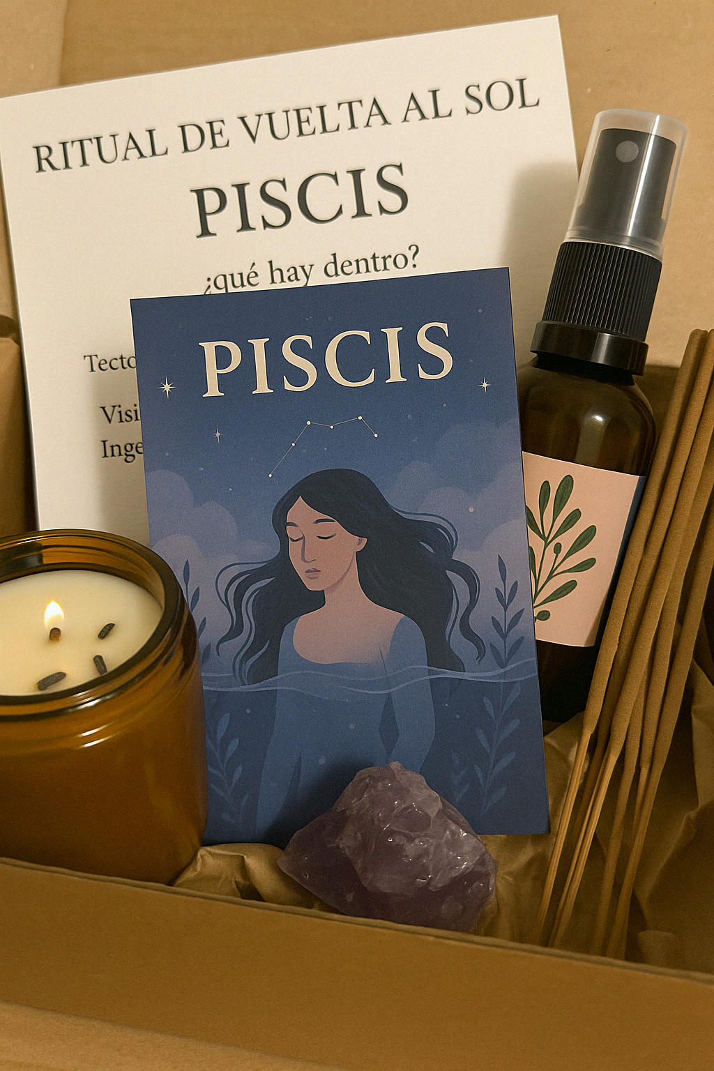 Caja de vuelta al sol Piscis