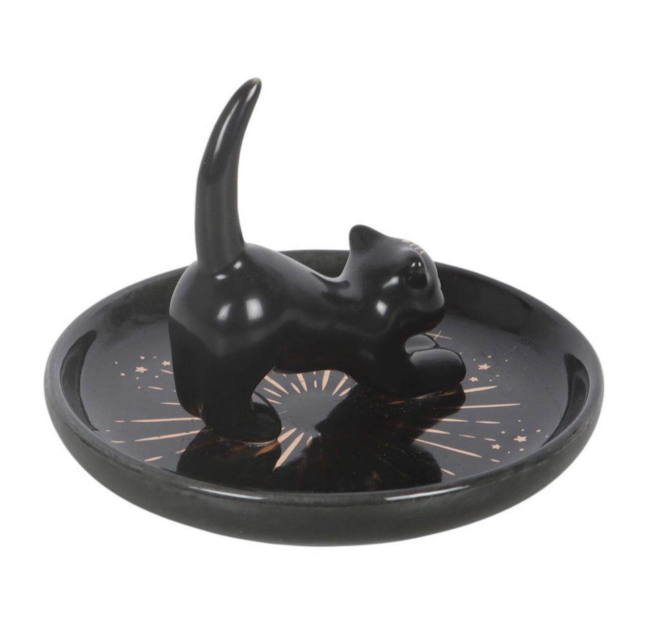PLATO DE AMULETOS MÁGICOS CON FORMA DE GATO NEGRO