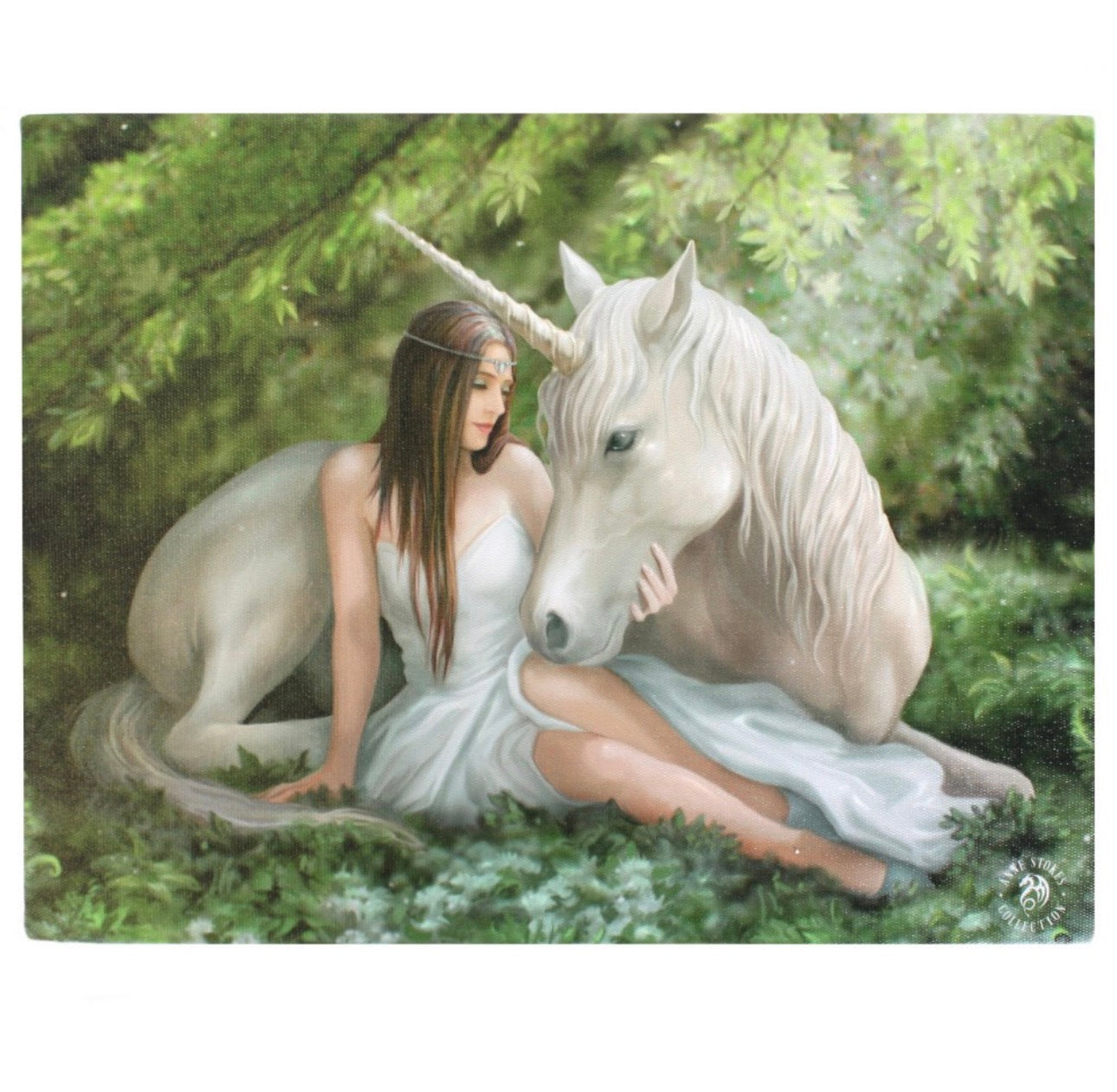 PLACA PEQUEÑA DE LIENZO DE CORAZÓN PURO DE 25X19 CM DE ANNE STOKES