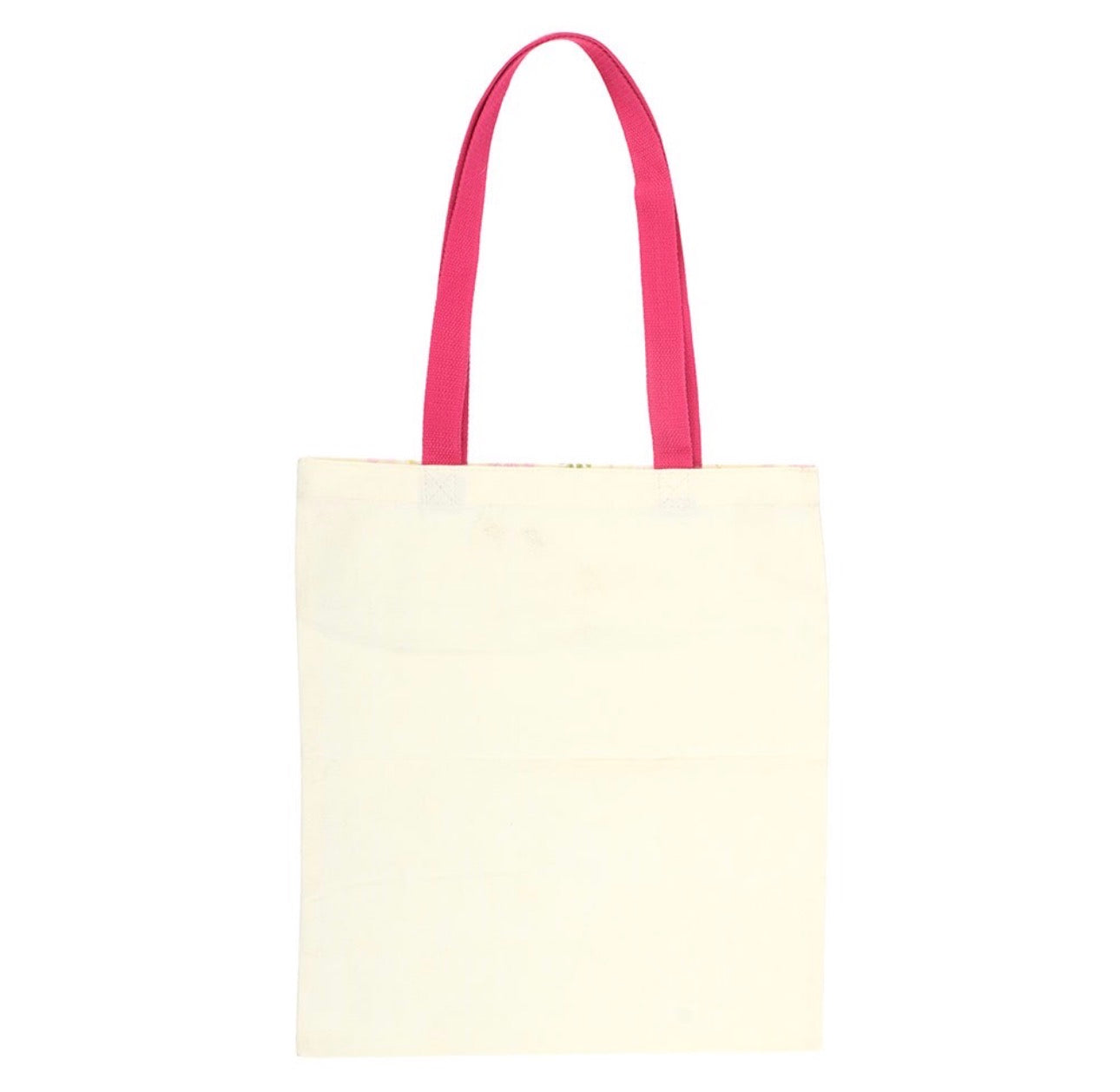 BOLSO TOTE CON ESTAMPADO DE MARGARITAS Y PATO