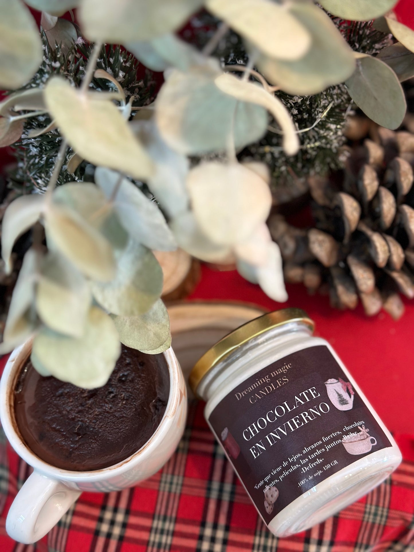 Vela Artesanal “Chocolate y Galletas de Invierno”