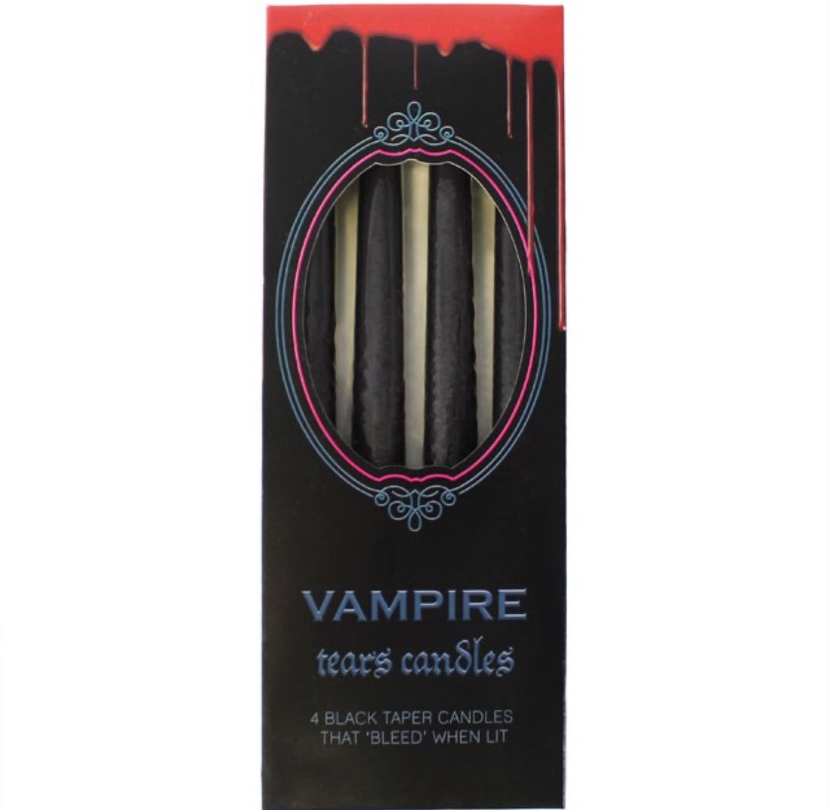 PAQUETE DE 4 VELAS LÁGRIMAS DE VAMPIRO