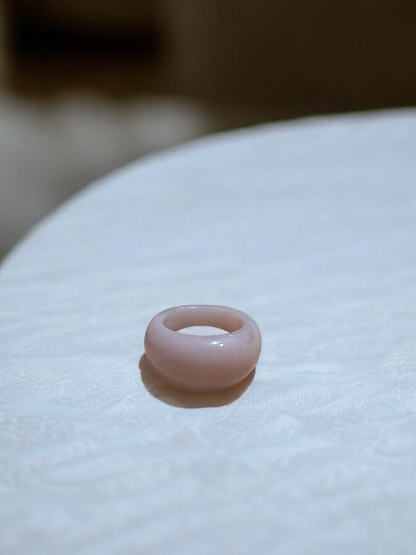 Anillo resina rosa