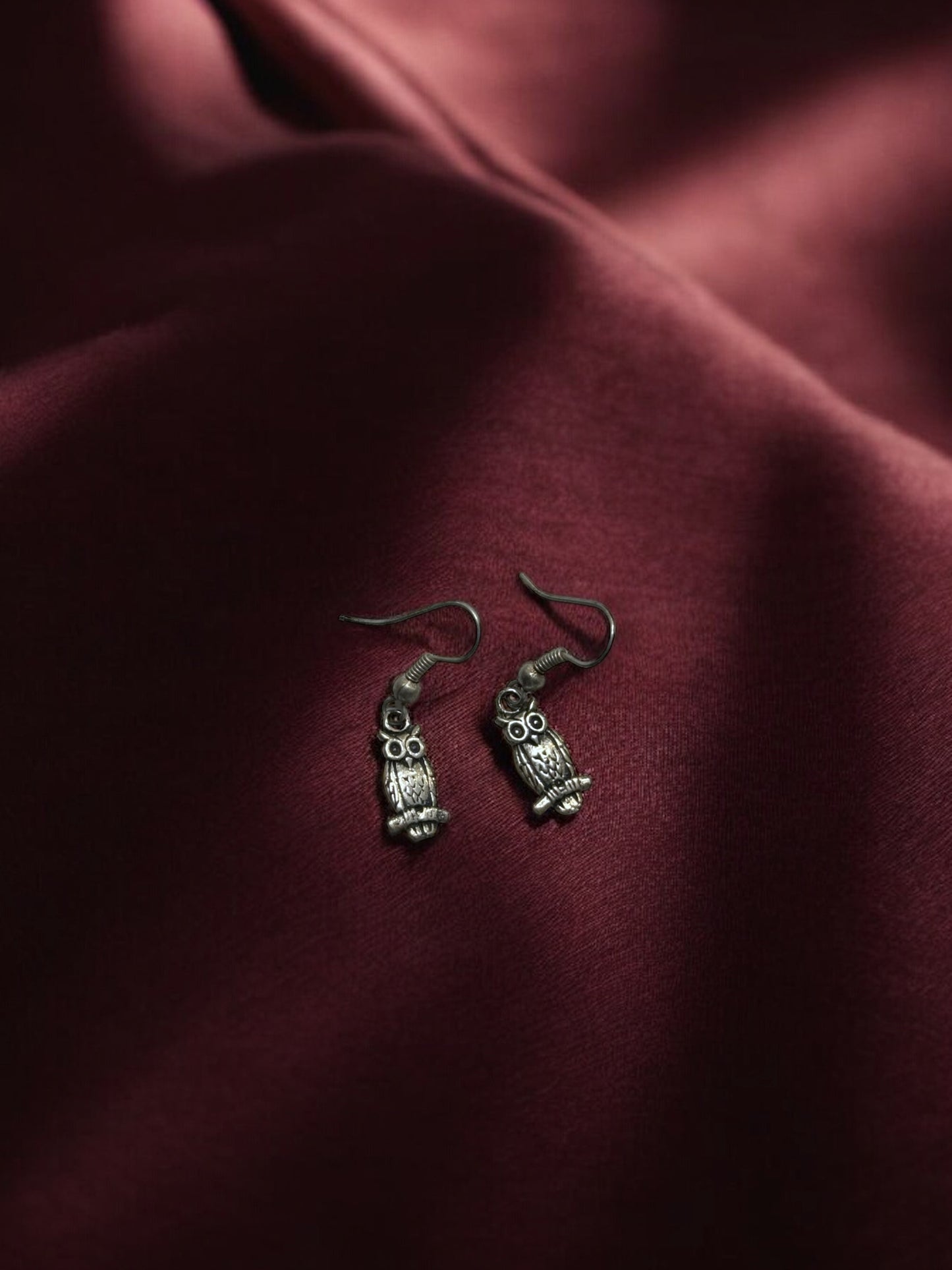 Pendientes de búhos en plata