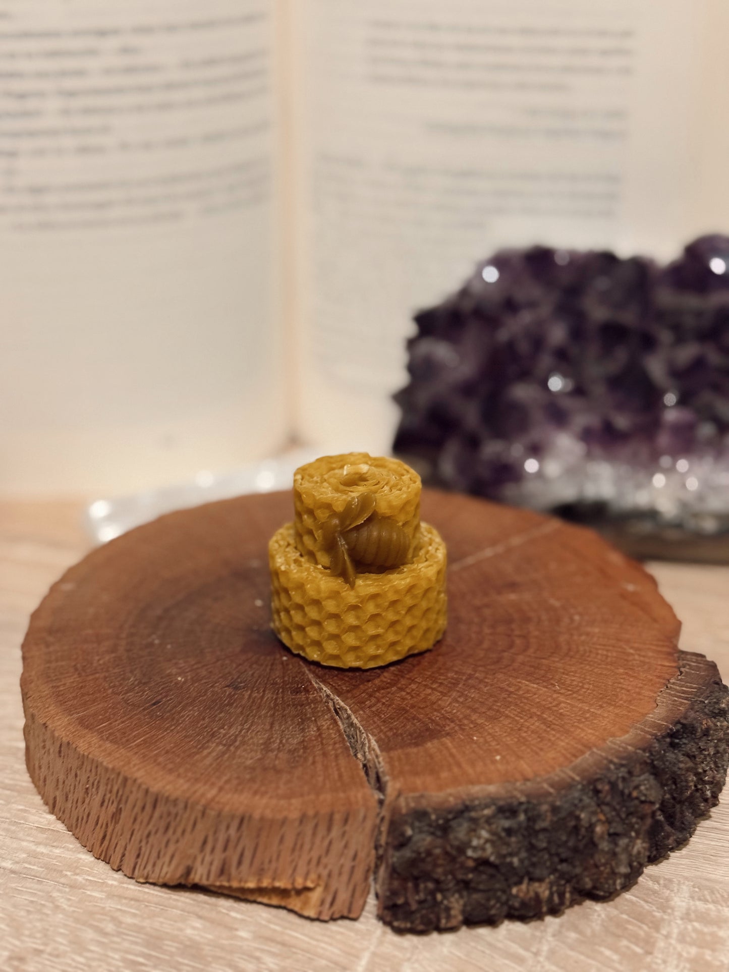 Vela de miel doble abeja