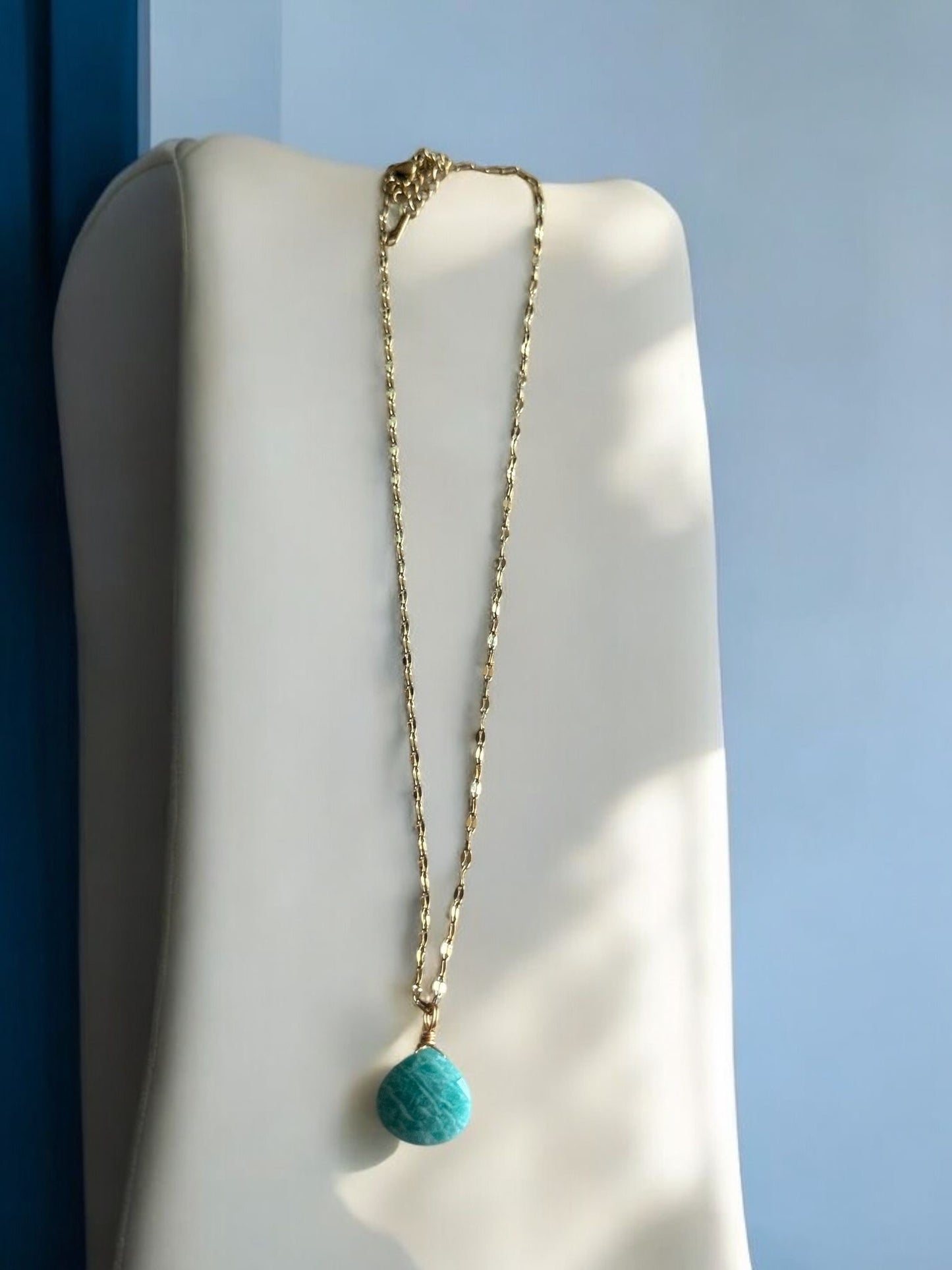 Colgante Acero Inoxidable Amazonita