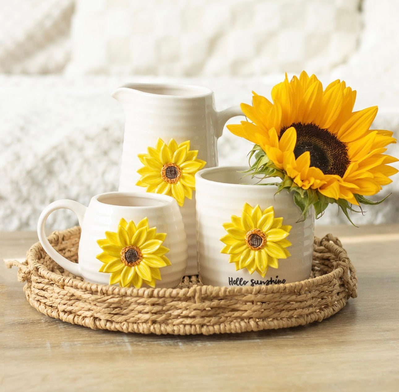 MACETA HELLO SUNSHINE CON GIRASOL 3D