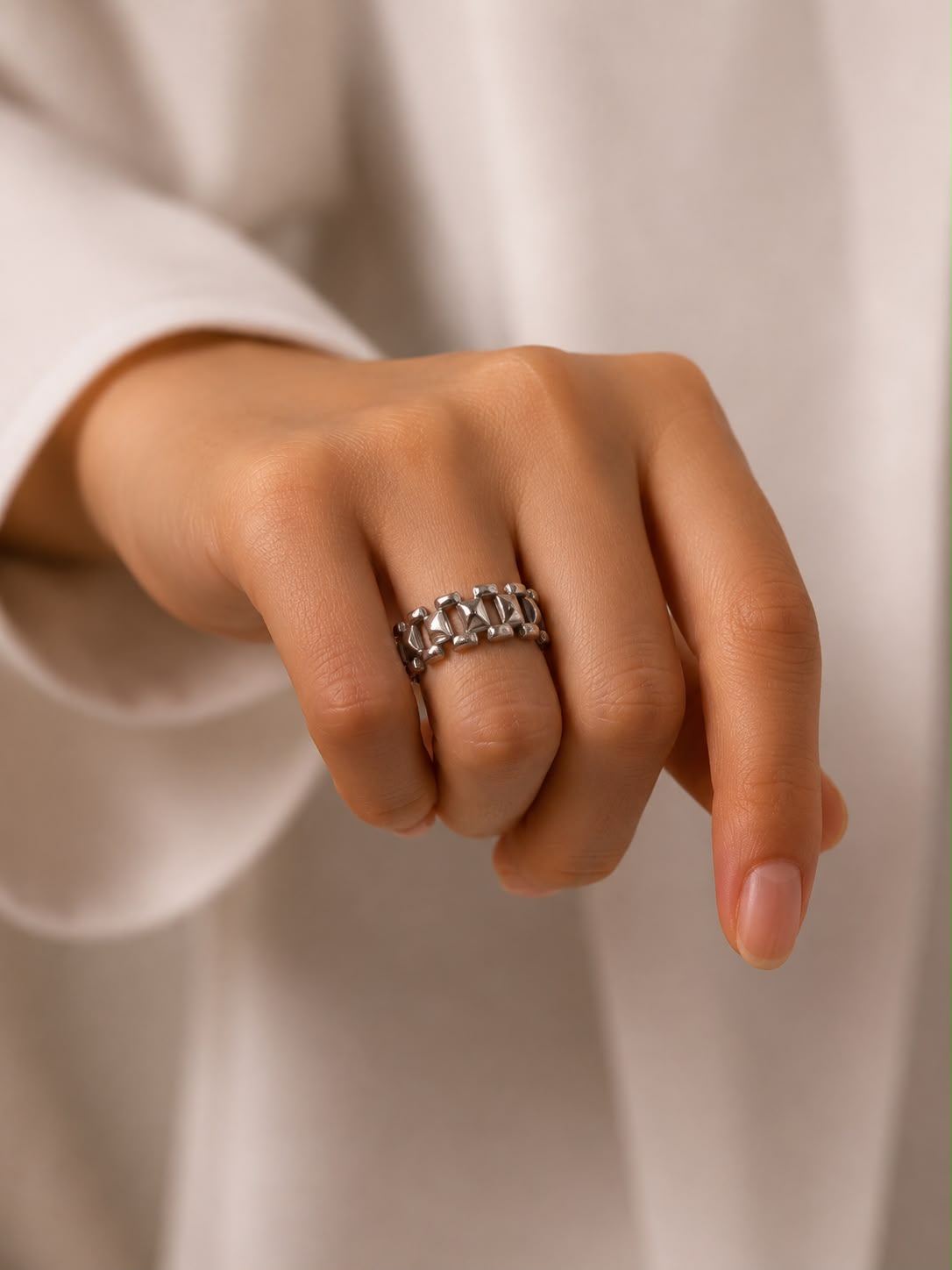 Anillo Acero Ajustable