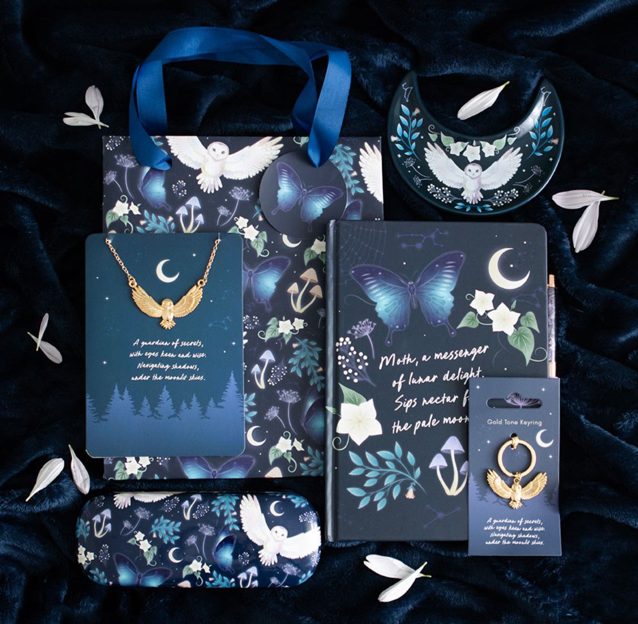 Libreta Midnight Moth con bolígrafo amatista