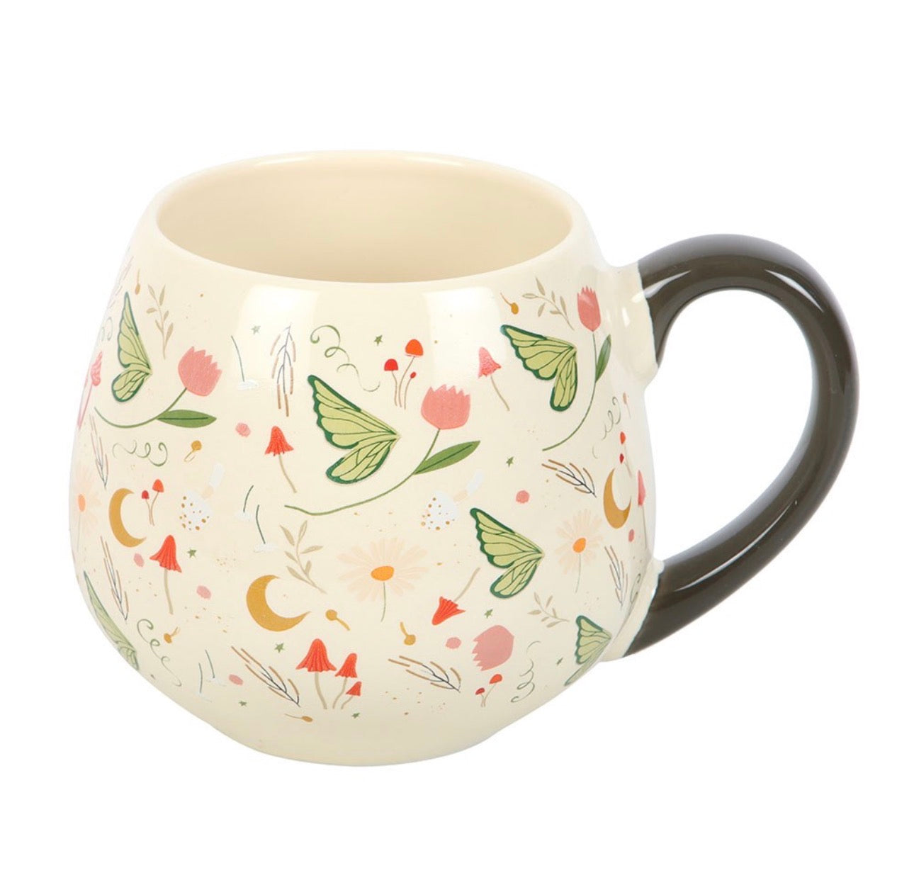 TAZA REDONDA CON ESTAMPADO DE FOLKLORE DE HADAS