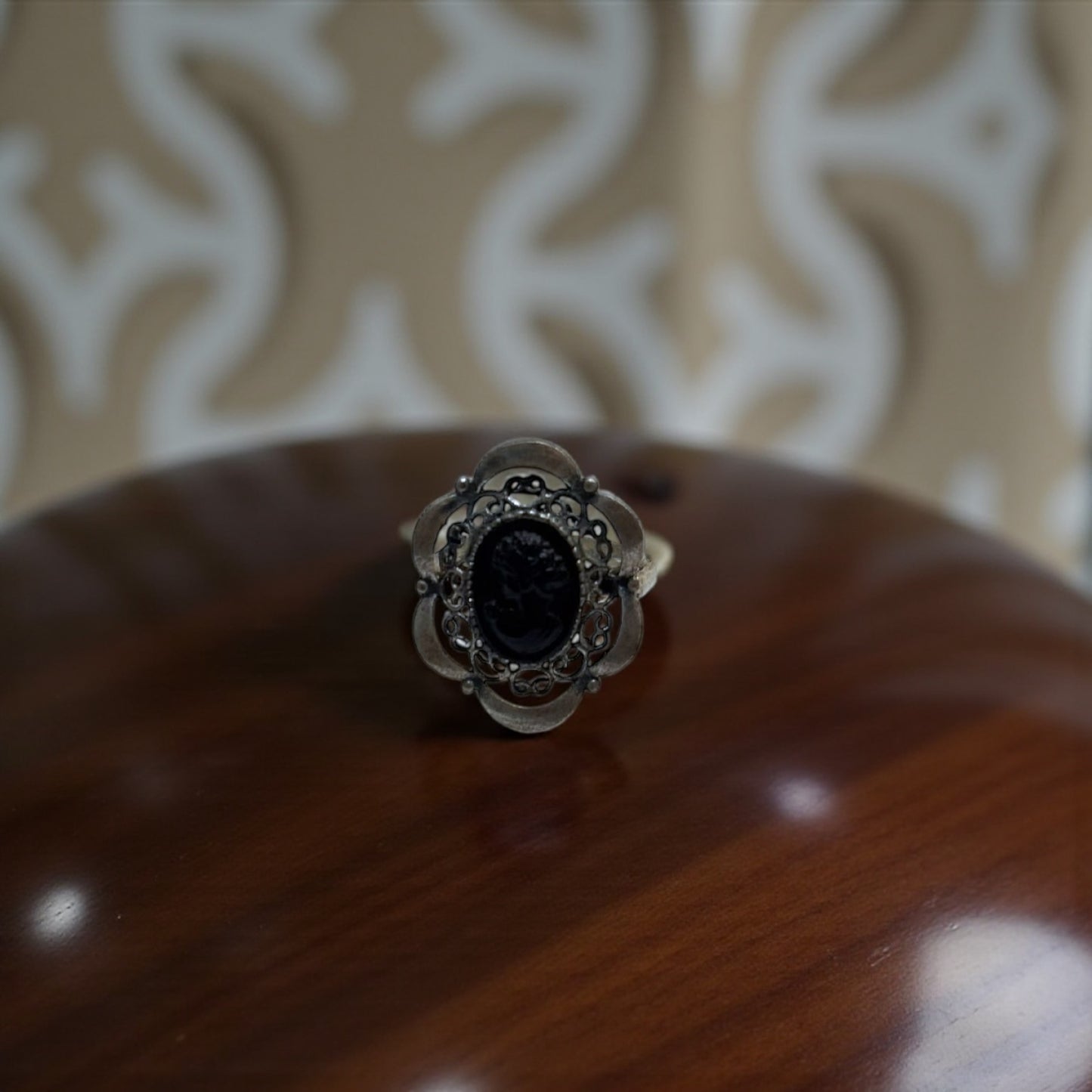 Anillo plata con Camafeo plata de ley 925 "pieza exclusiva"