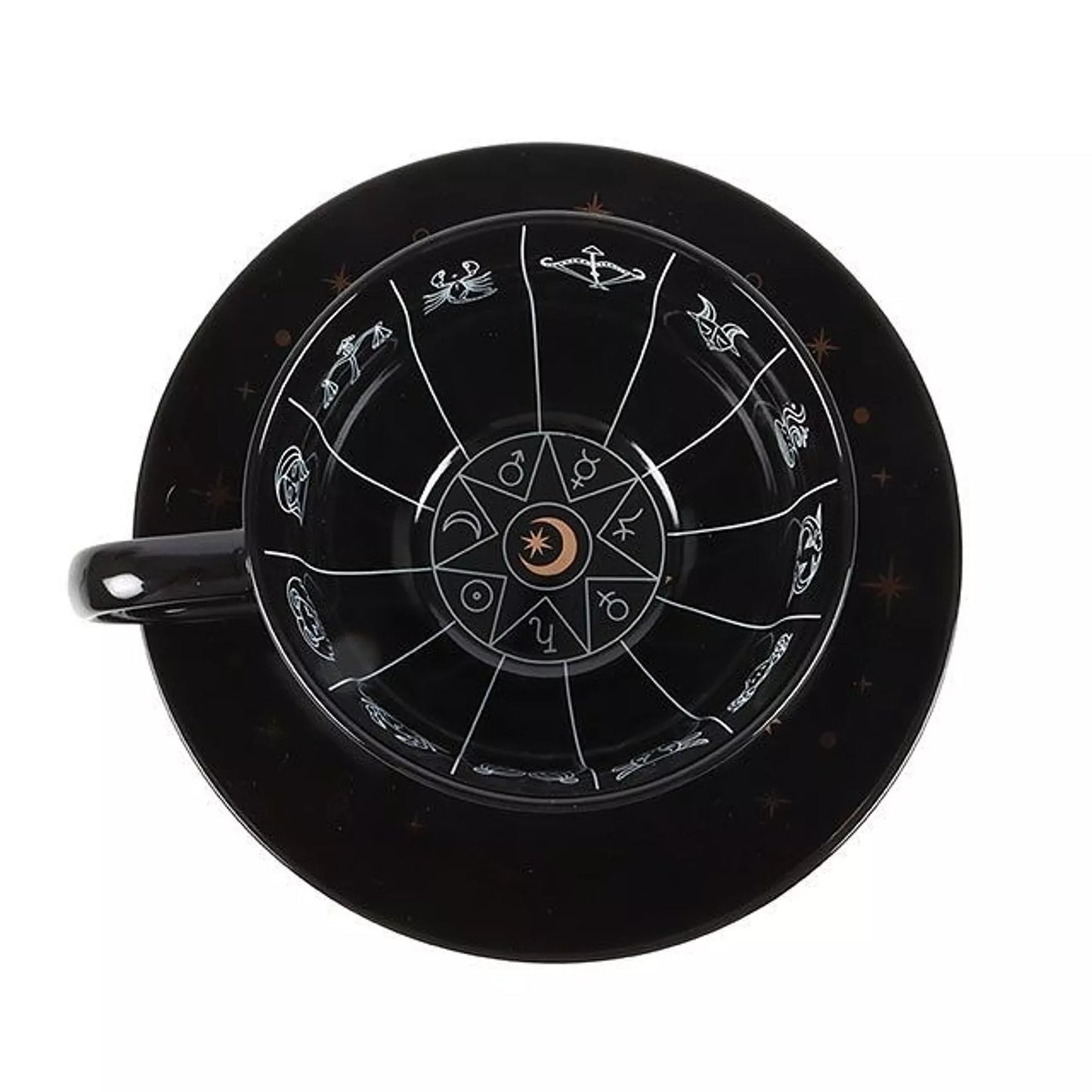 Taza de té con adivinación astrológica