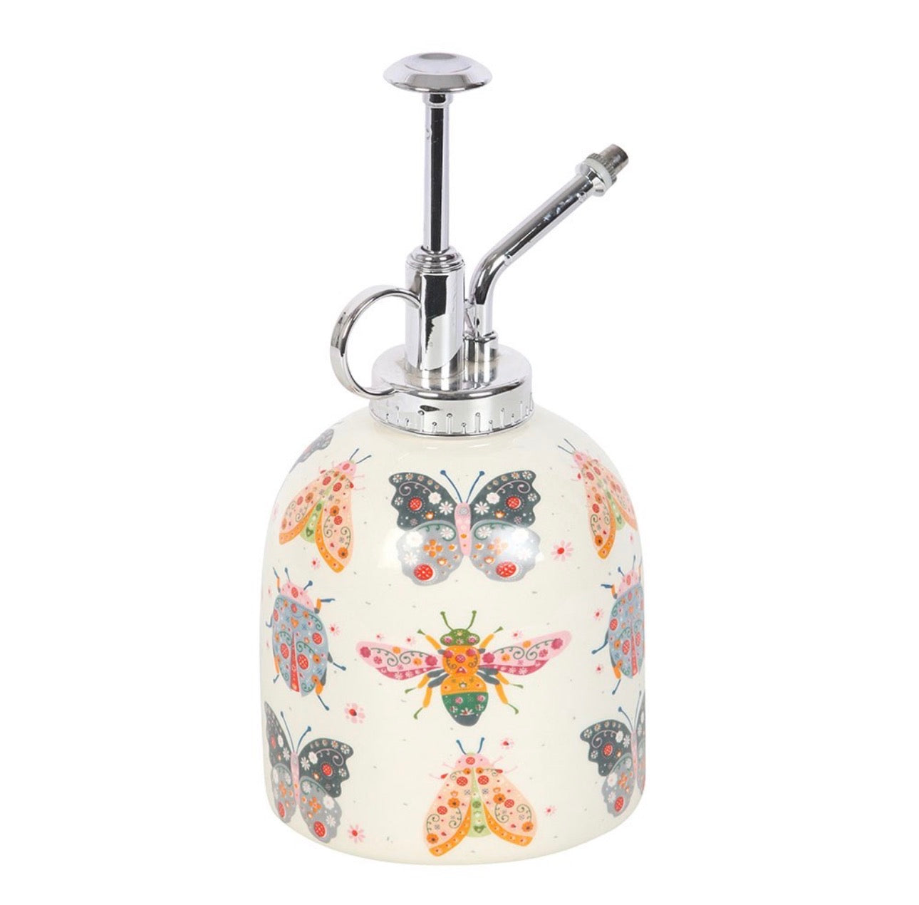 DIFUSOR PLANTA DE CERÁMICA CON ESTAMPADO DE INSECTOS FLORALES