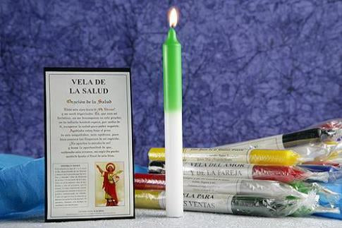 VELA ORACION DE LA SALUD HECHA A MANO.(Para potenciar la salud)