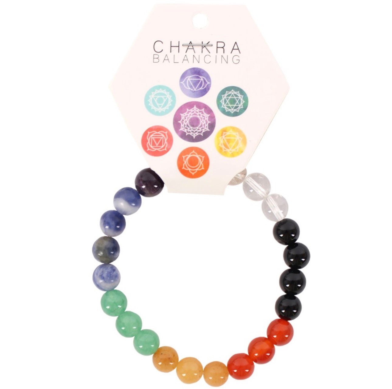 PULSERA DE BOLAS DE LOS 7 CHAKRAS