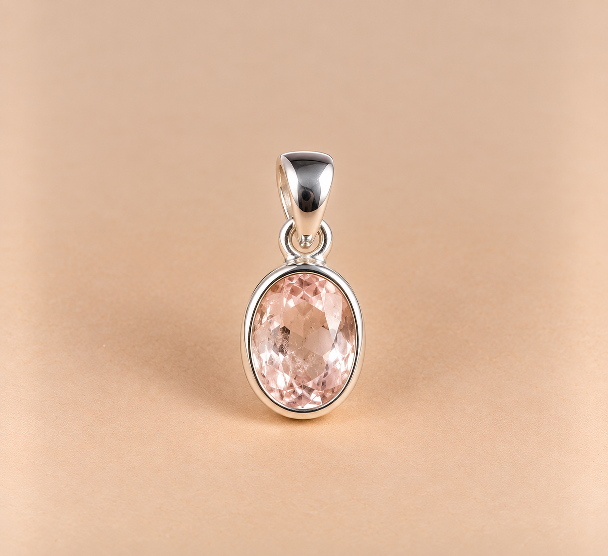 Colgante de morganita plata 925