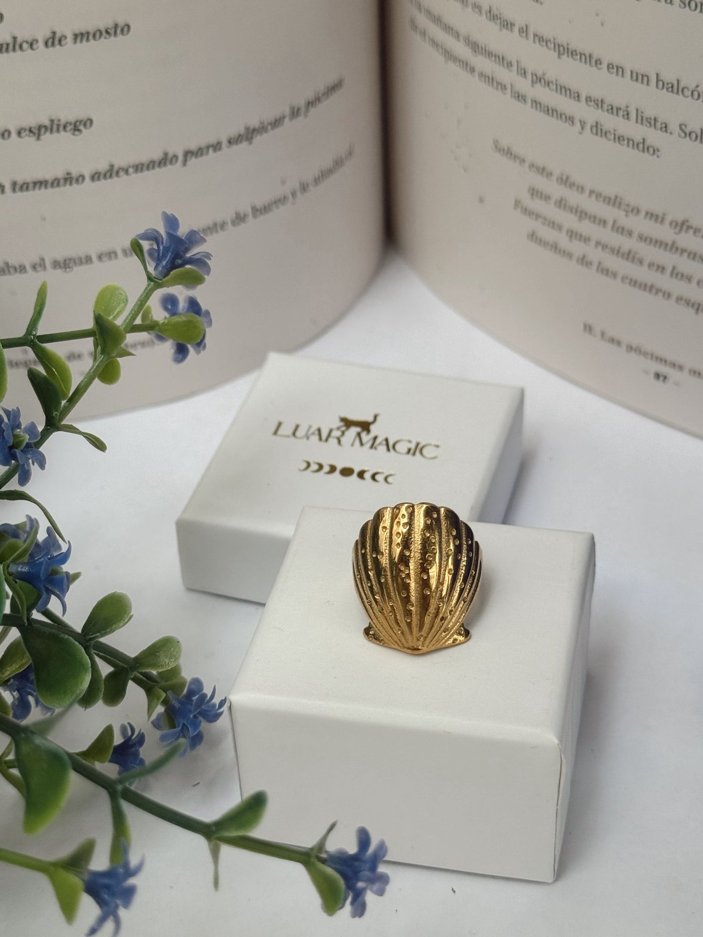 Anillo ajustable concha Marina