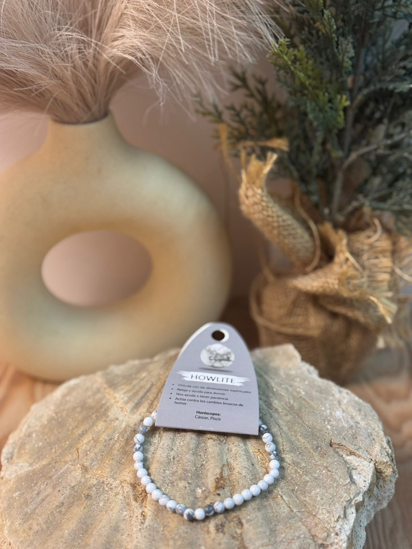 Pulsera mineral Howlite 4mm