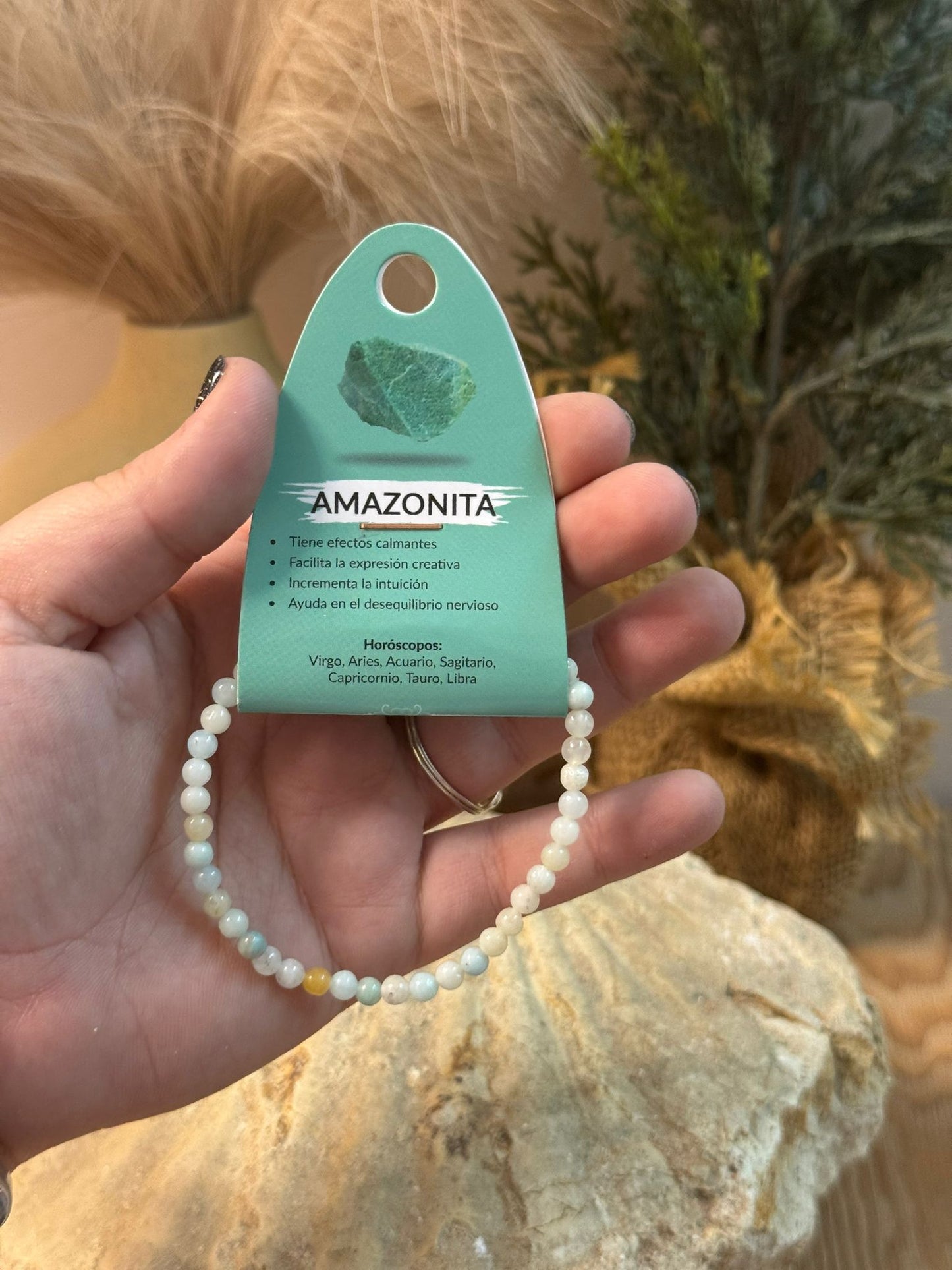 Pulsera mineral amazonita