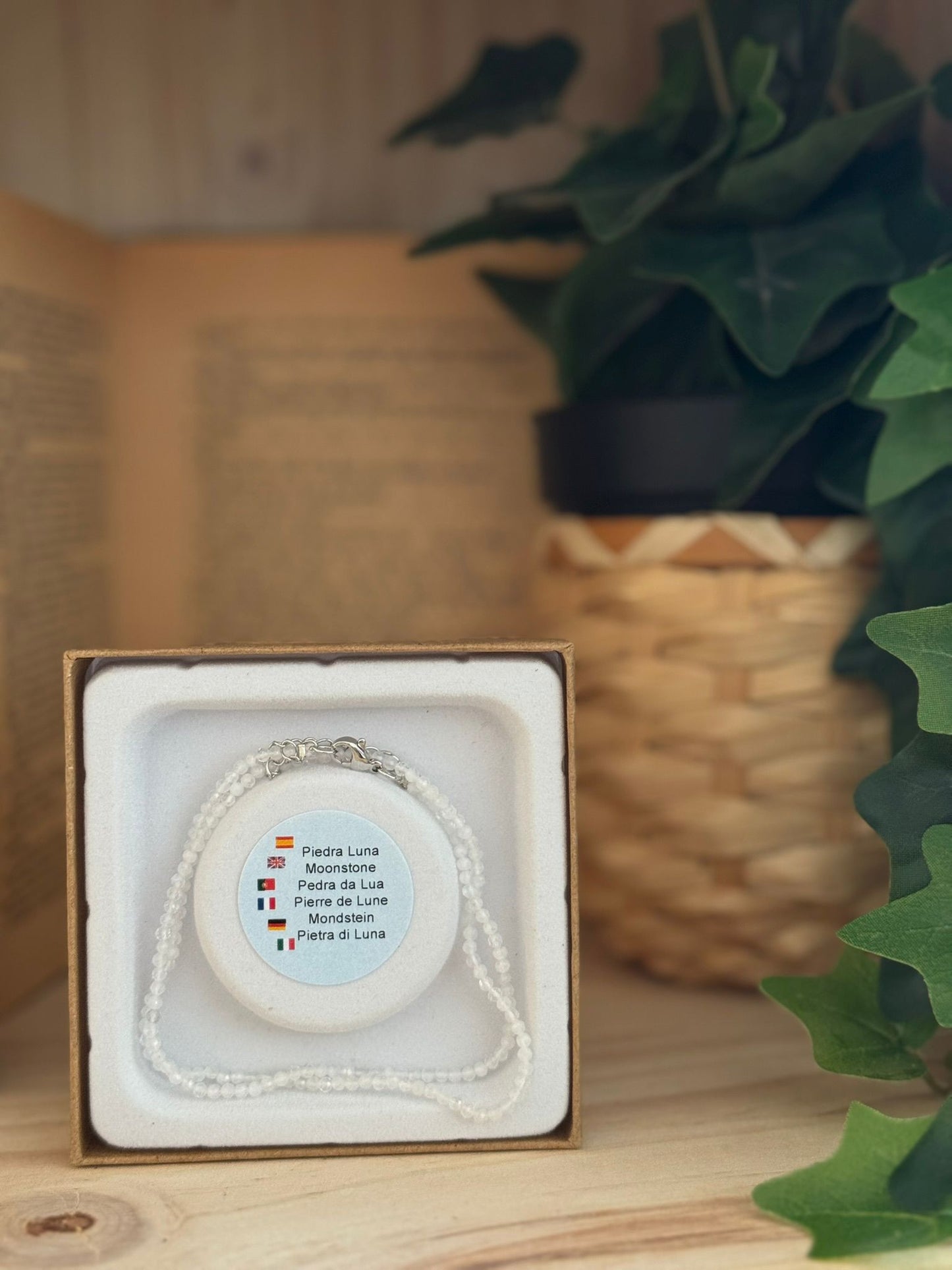 Collar y Pulsera de Piedra de Luna – Calidad Extra