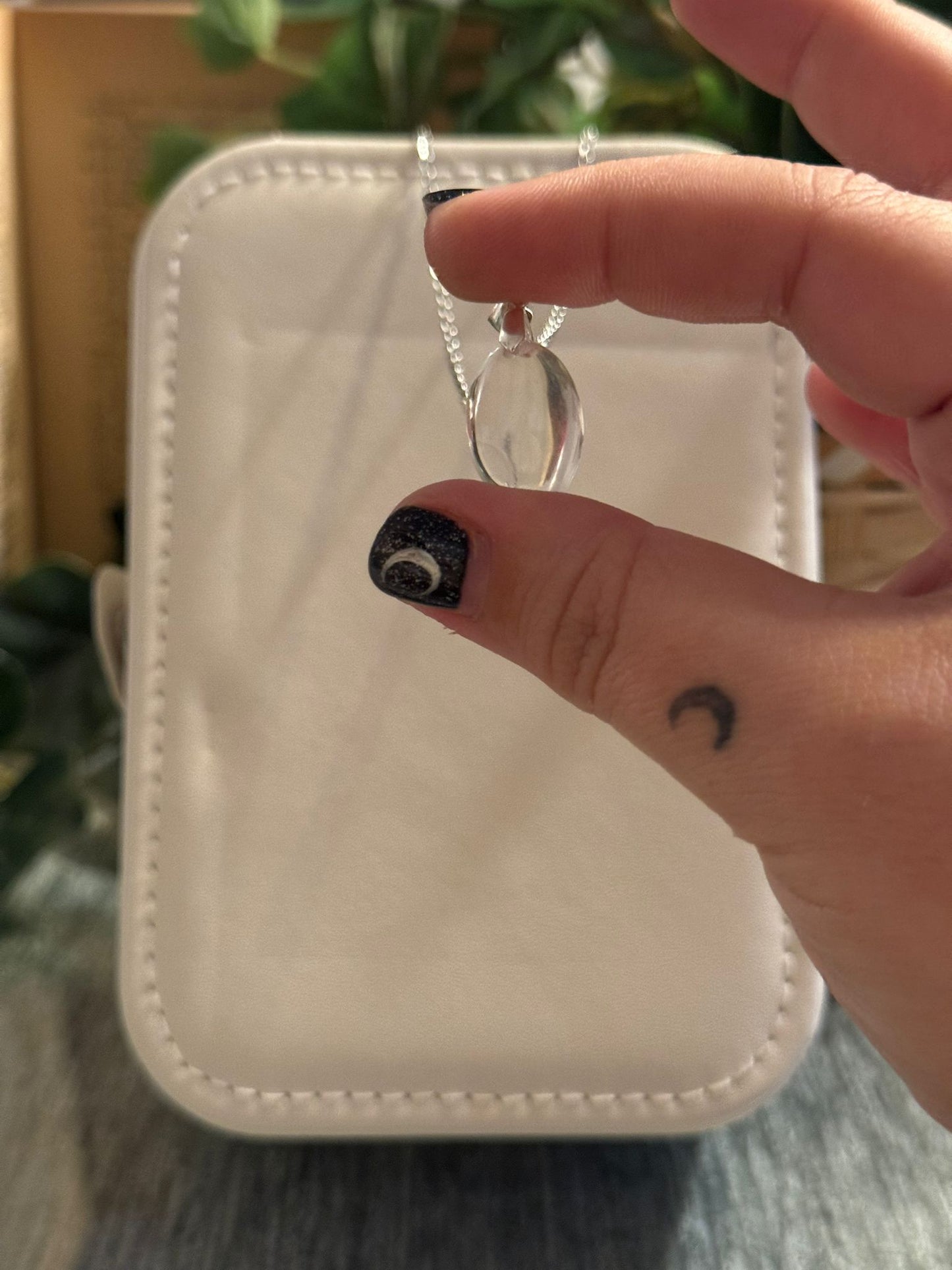 Colgante de Cuarzo Blanco Maestro en Plata 925