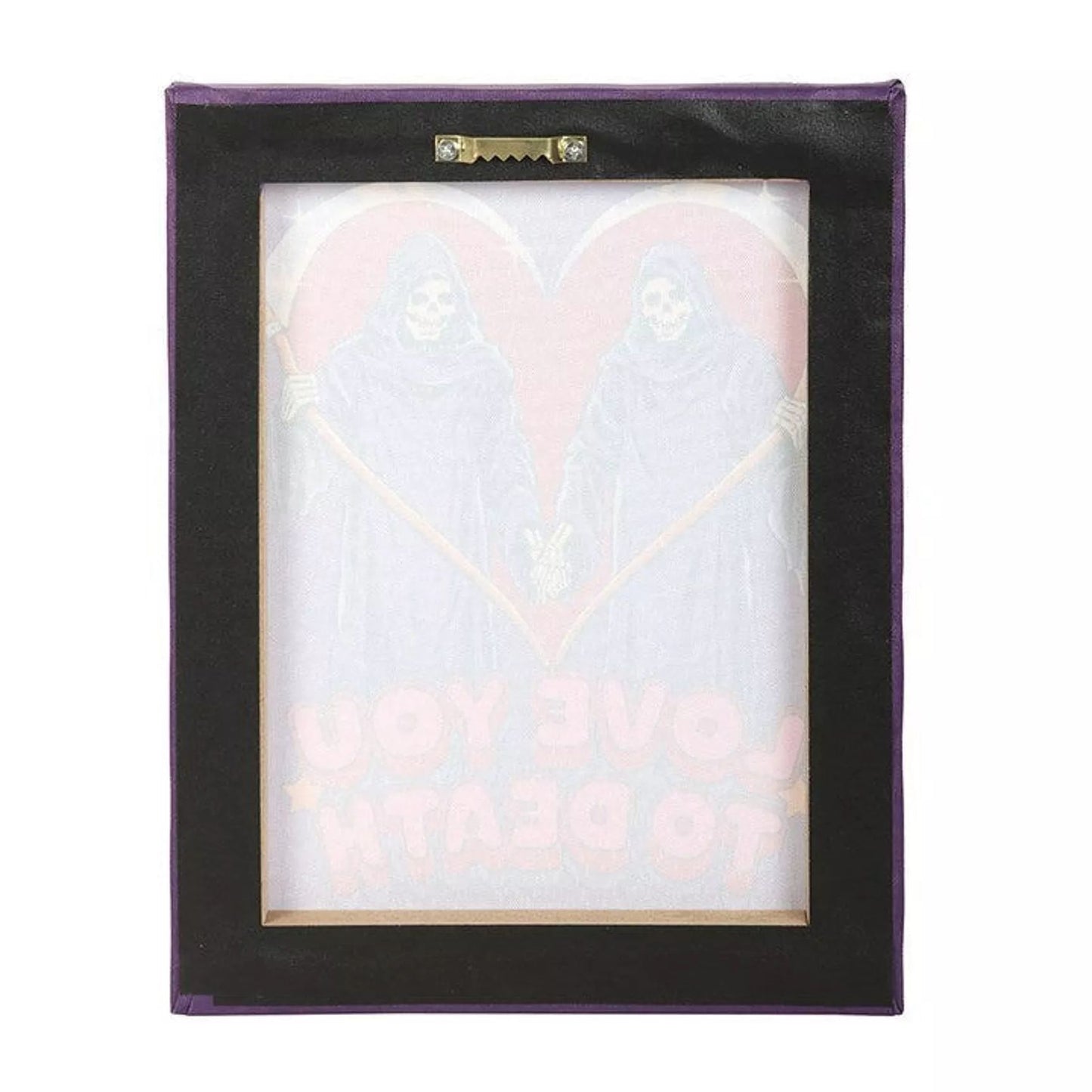 Placa de lienzo «Te amo hasta la muerte» de Steven Rhodes, 19 x 25 cm