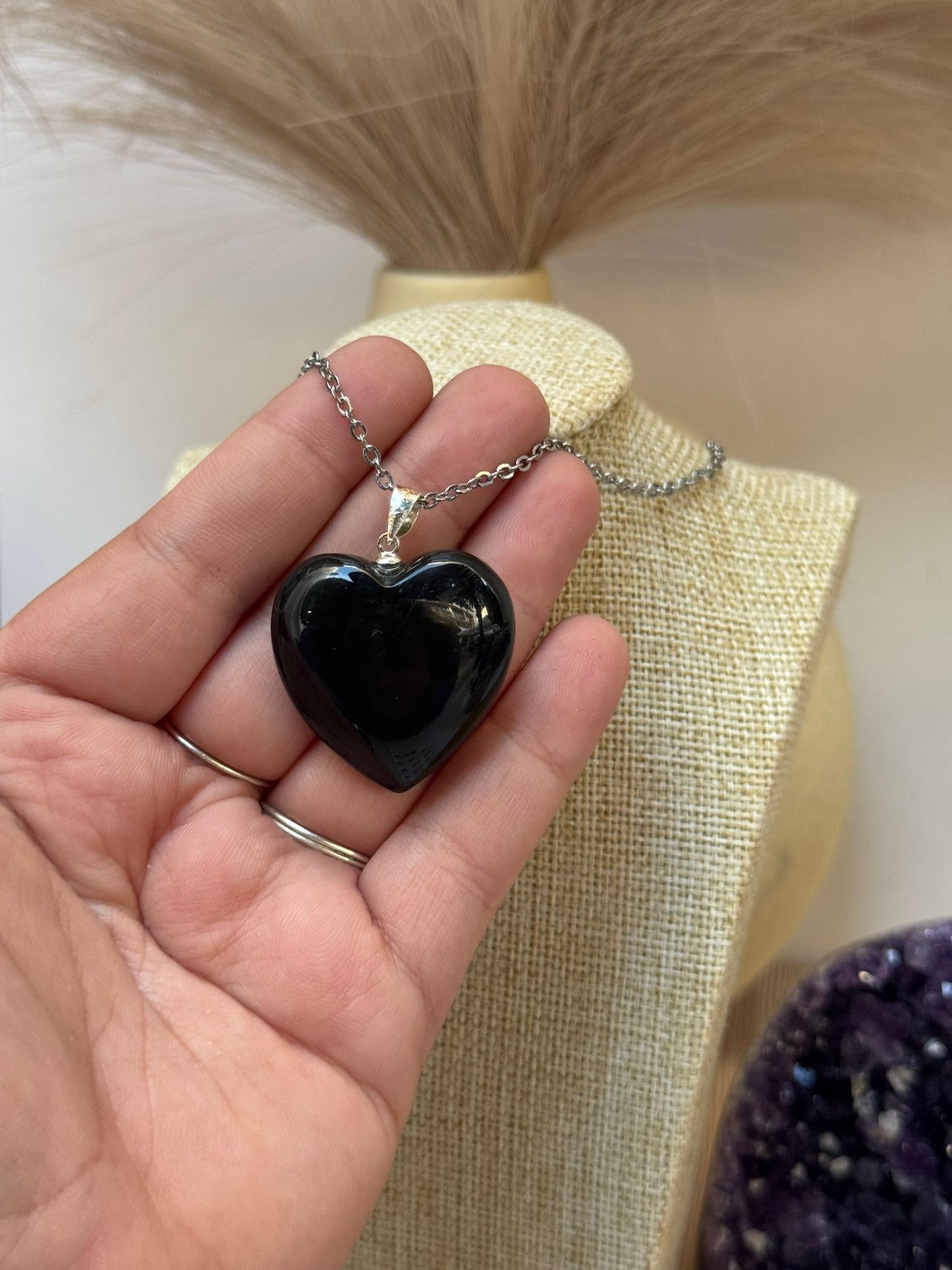 Colgante Corazón de Azabache en Plata 925