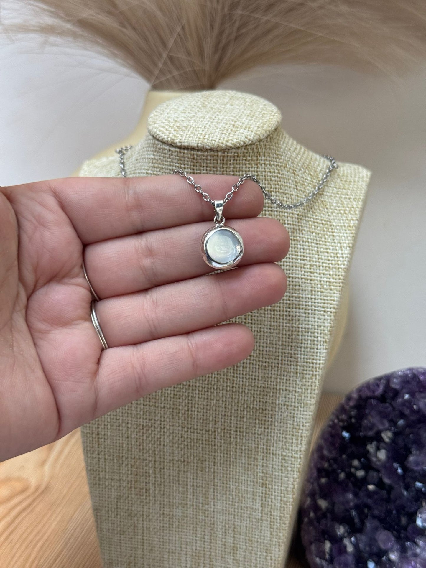 Colgante Avalon Blanco en Plata 925