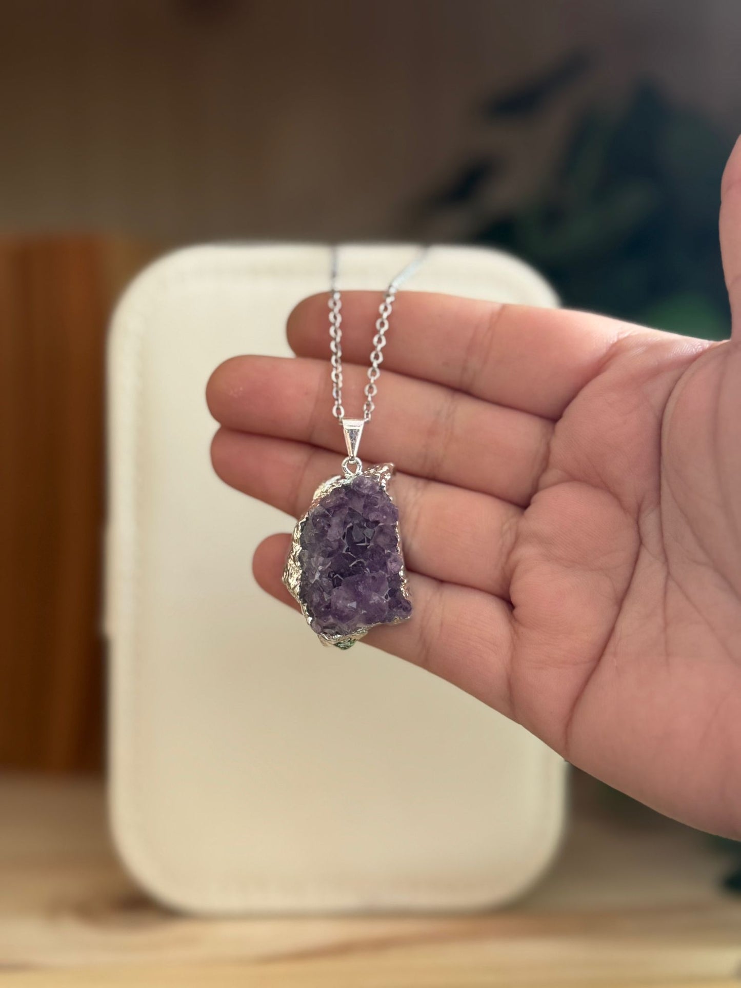 Colgante de Drusa Amatista en Plata 925