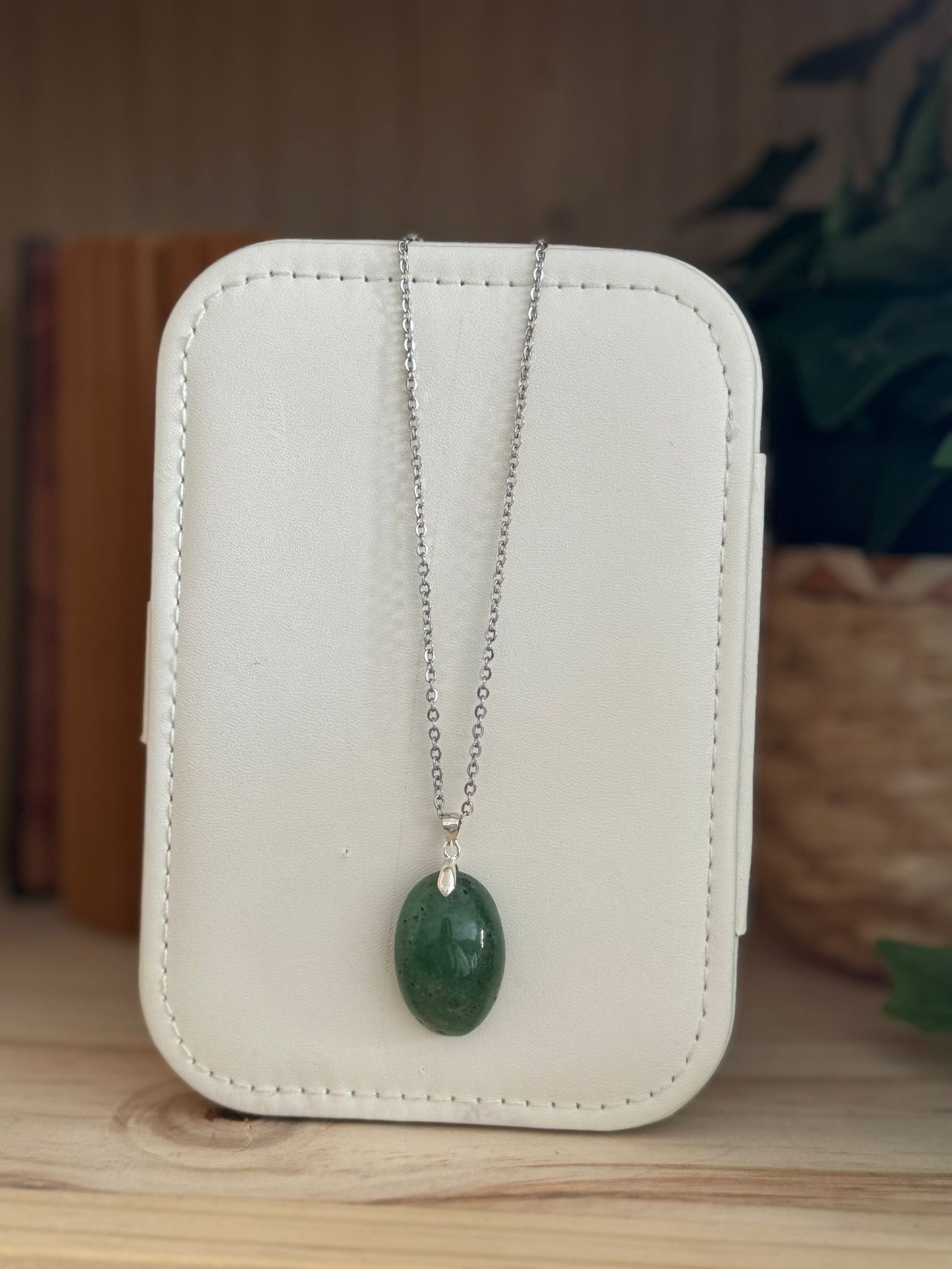 Colgante de Cuarzo Verde plata 925