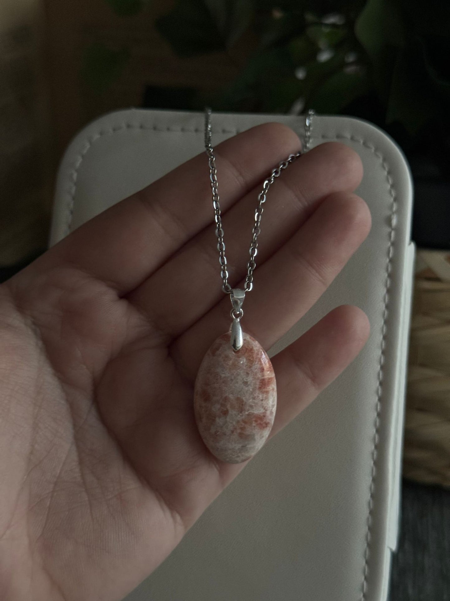 Colgante de Piedra Sol – Calidad AA Extra plata 925