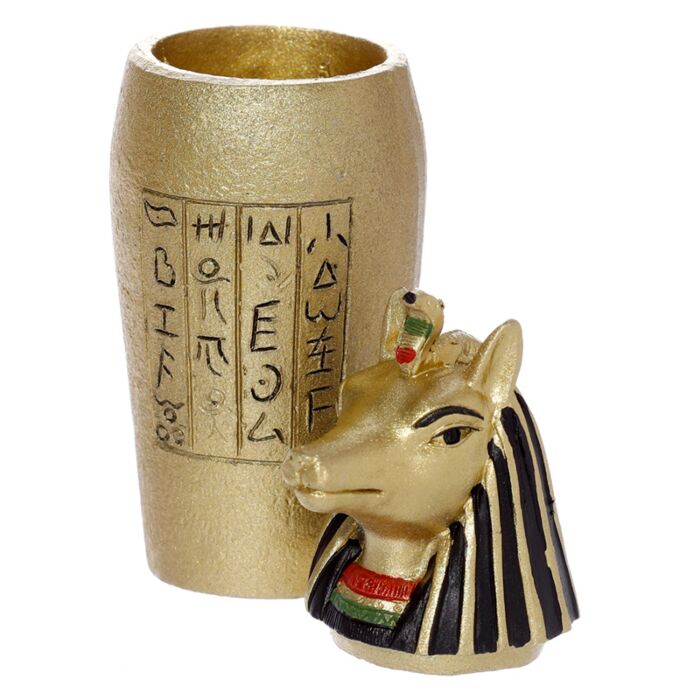 Vaso Canopo dioses Egipcios Dorados