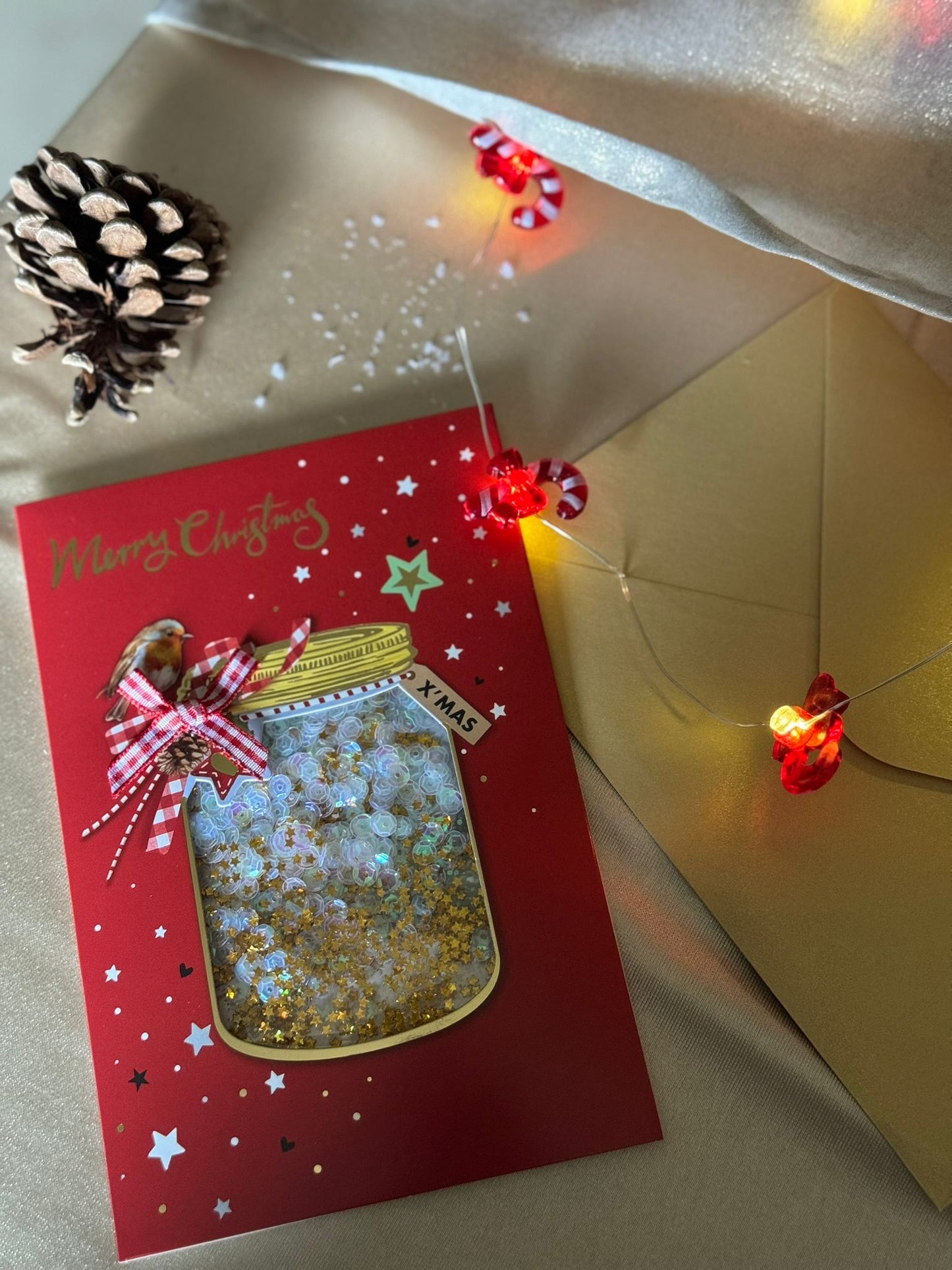 Postal Mágica de Navidad con Ciudad Escondida + Sobre