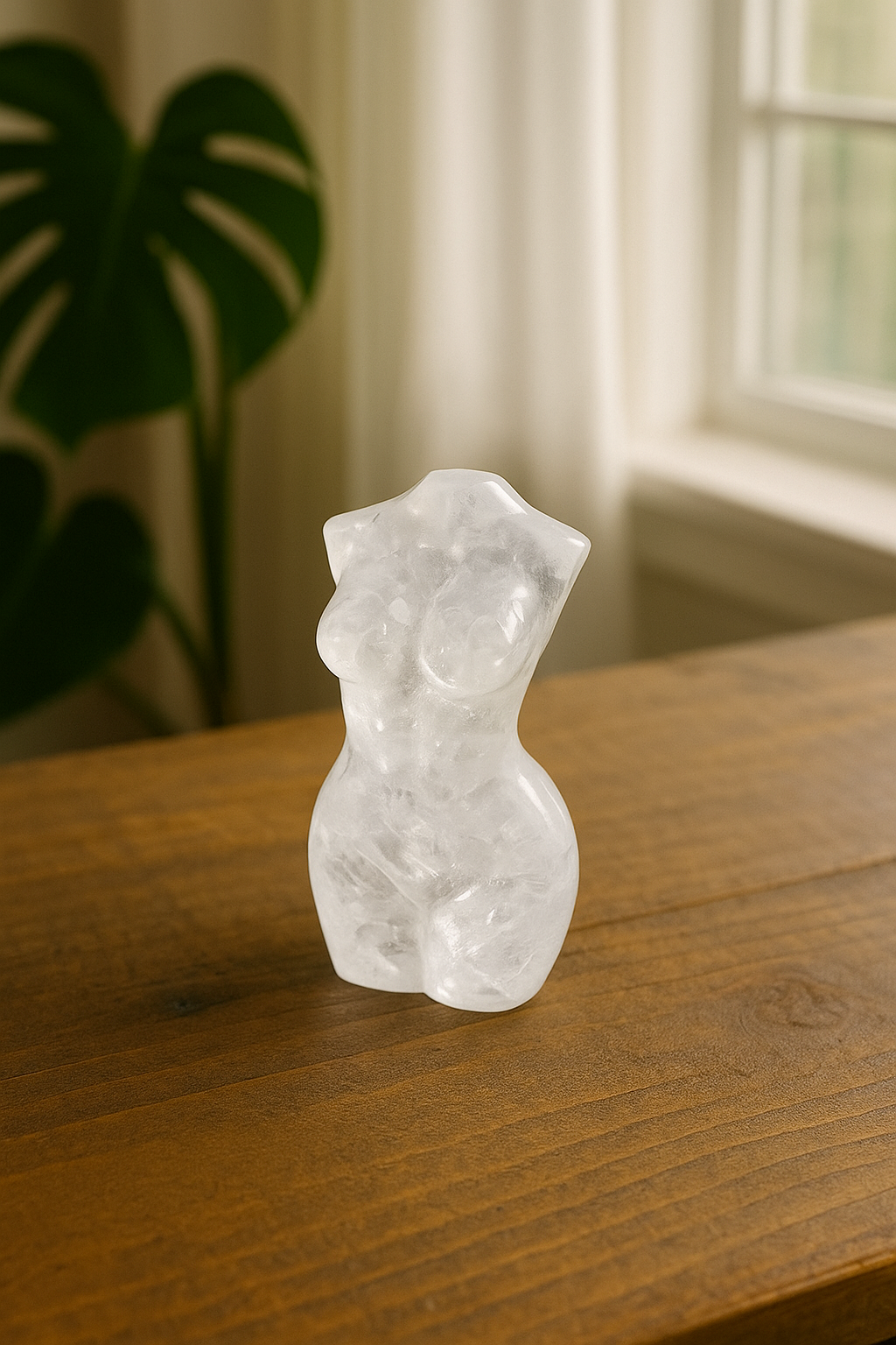 Figura de cuerpo femenino – Cristal de roca (8 cm)
