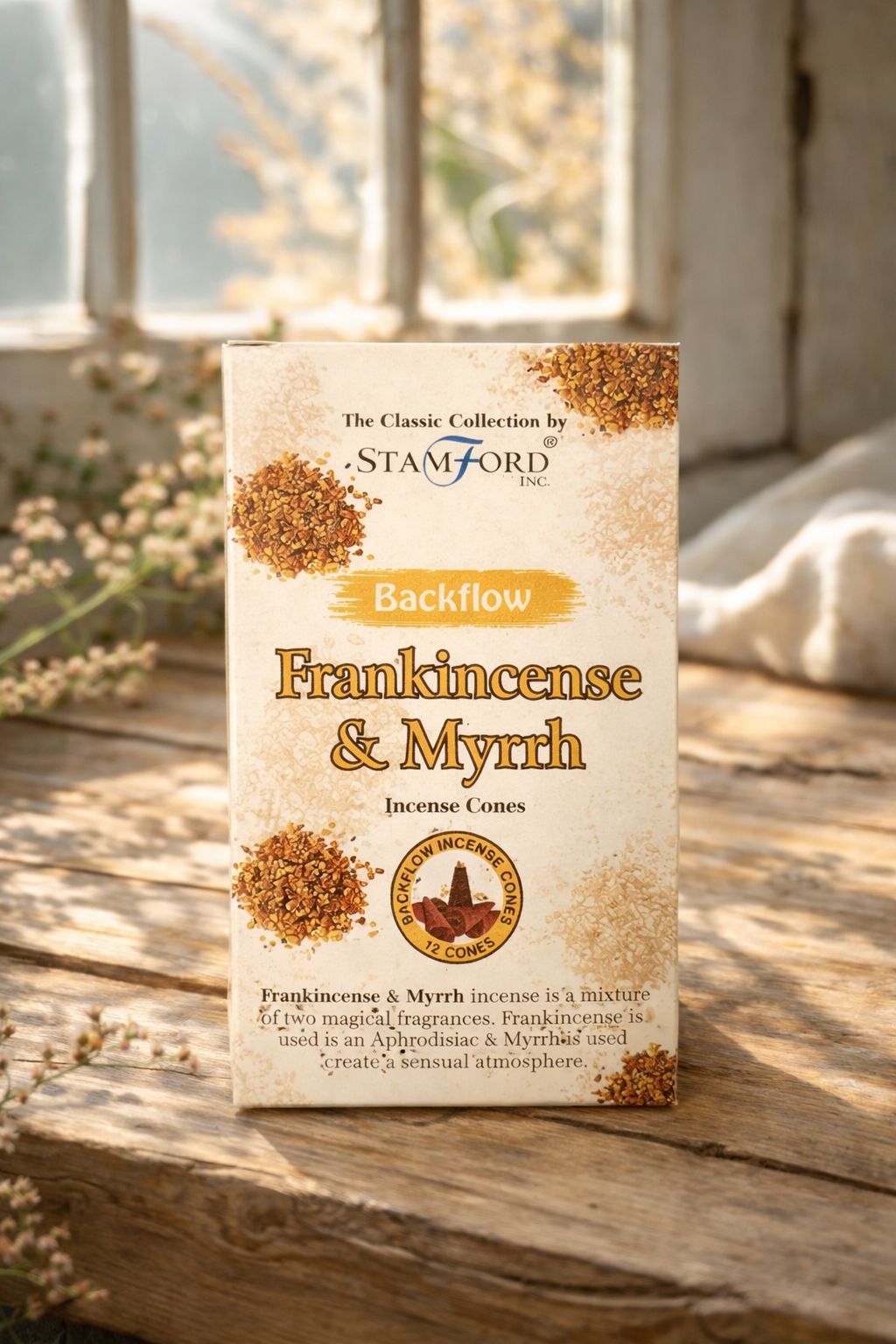Incienso en conos Backflow "Frankincense & Myrra"