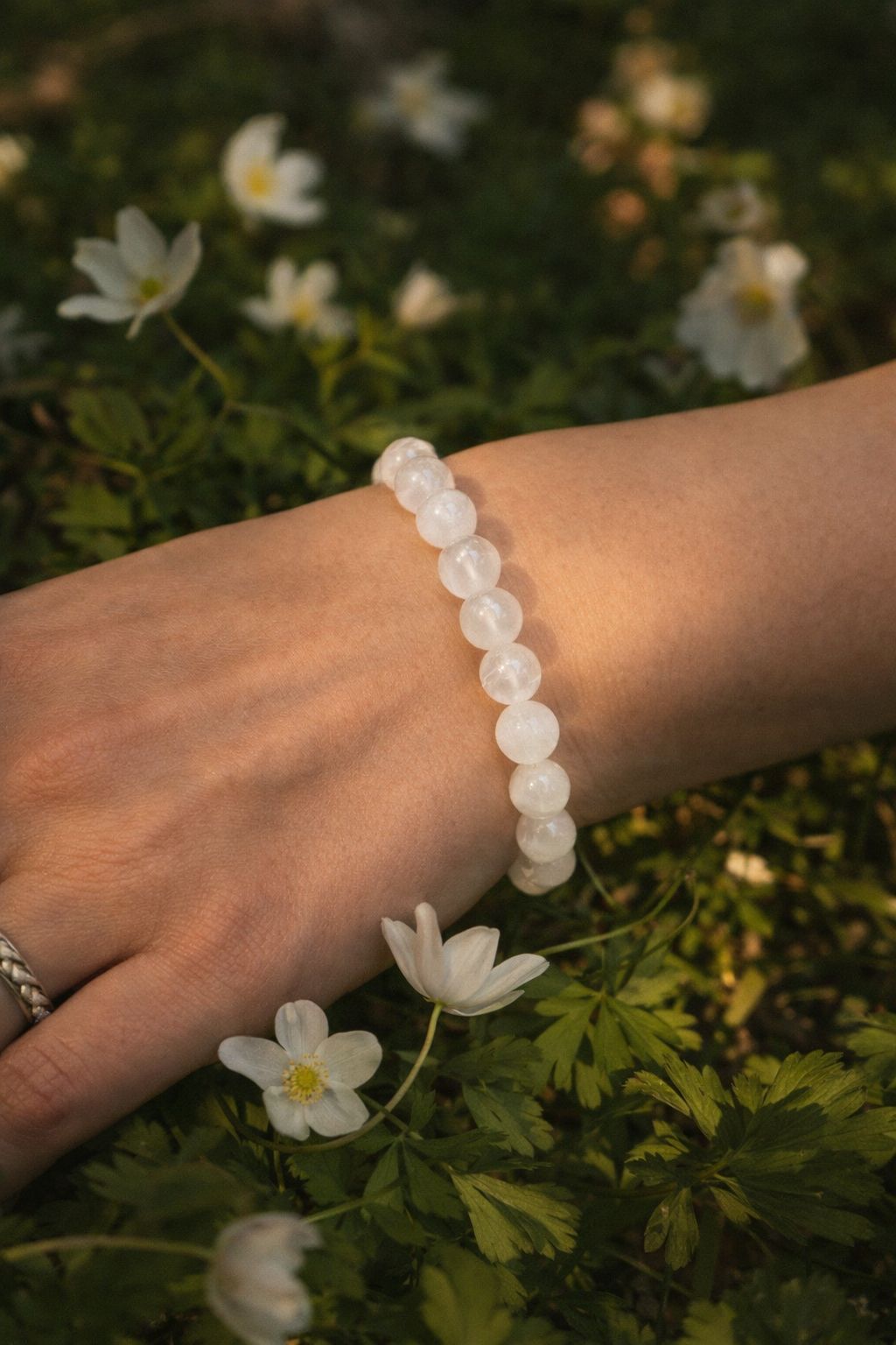 Pulsera de Cuarzo Blanco - Claridad y Energía
