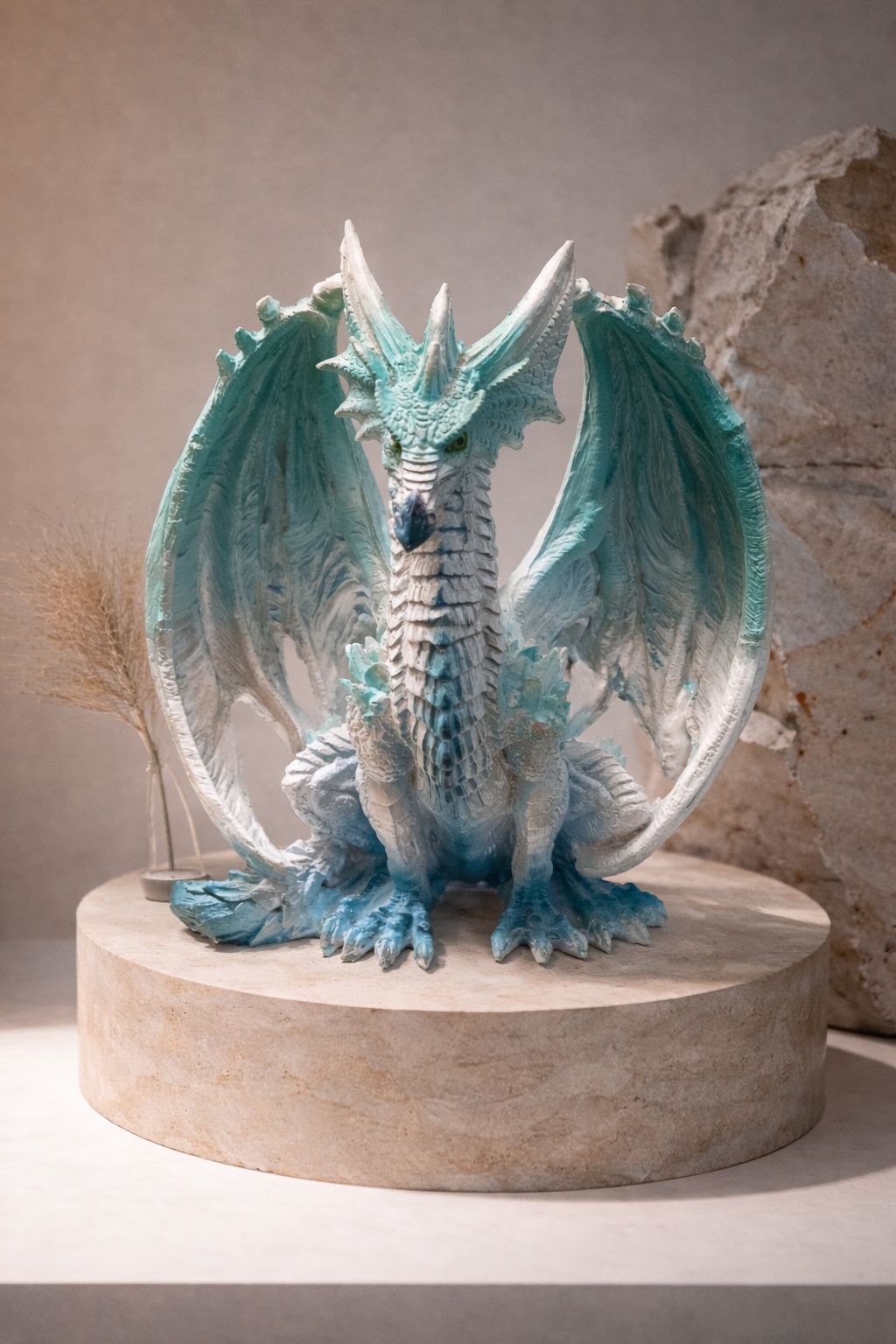 Dragón azul de Hielo - Figura de calma y protección espiritual.
