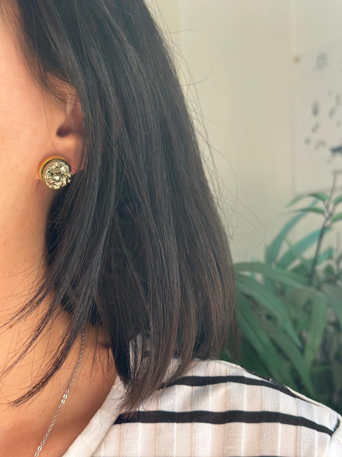 Pendientes de Pirita en bruto