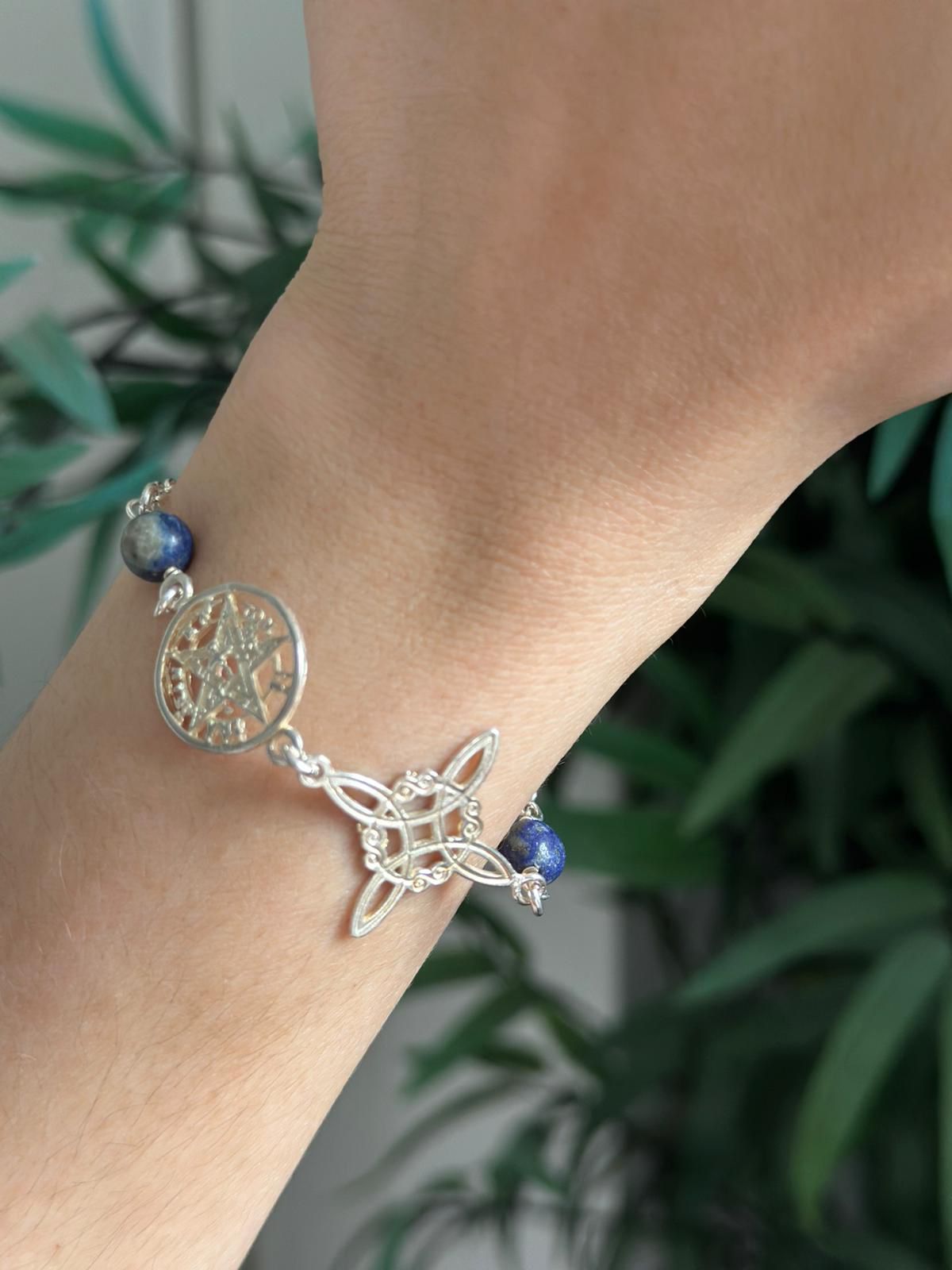 Pulsera triple protección plata 925