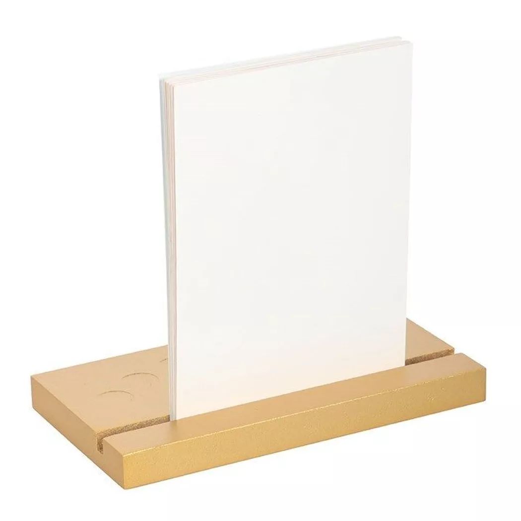 Tarjeta de afirmación de Aura con soporte de madera
