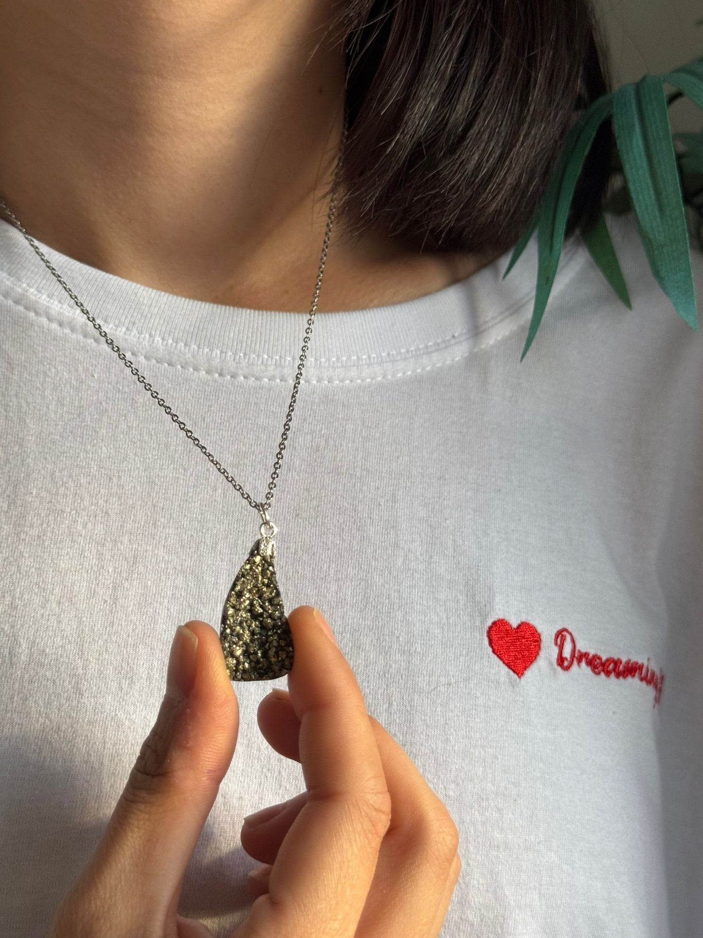Colgante de pirita en plata