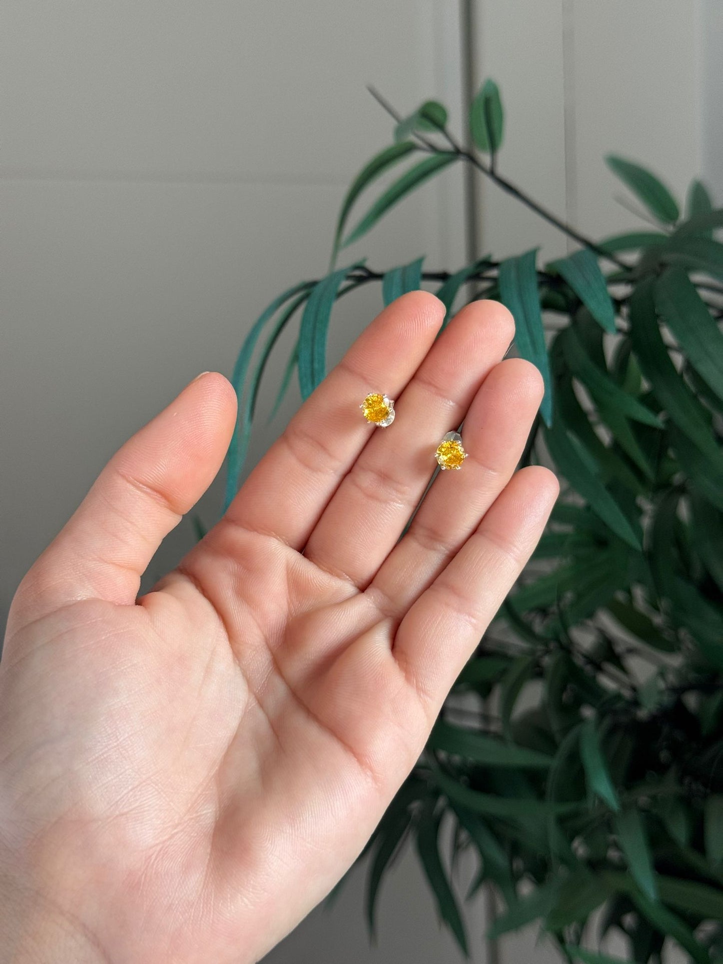 Pendientes de citrino en plata