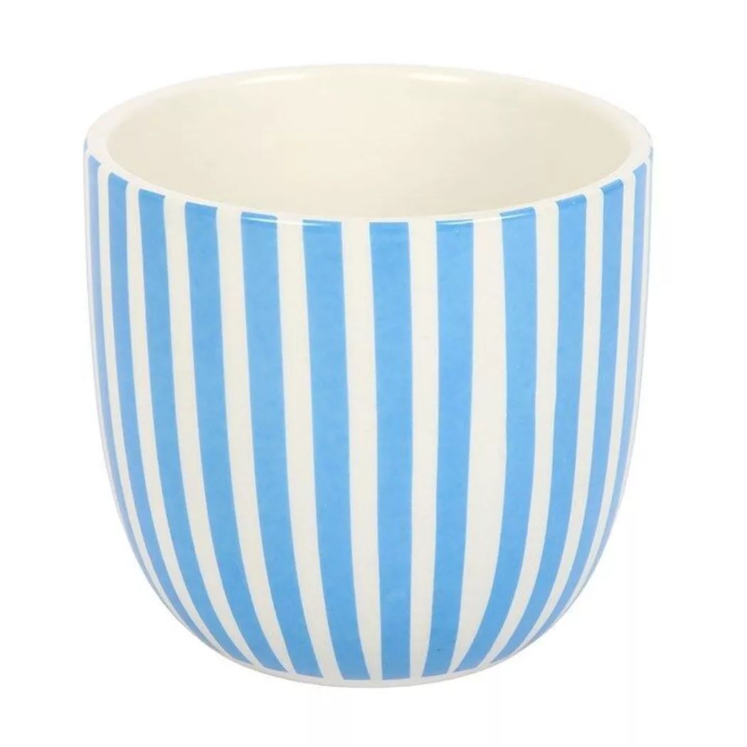 Maceta La Dulce Vita rayas azules.
