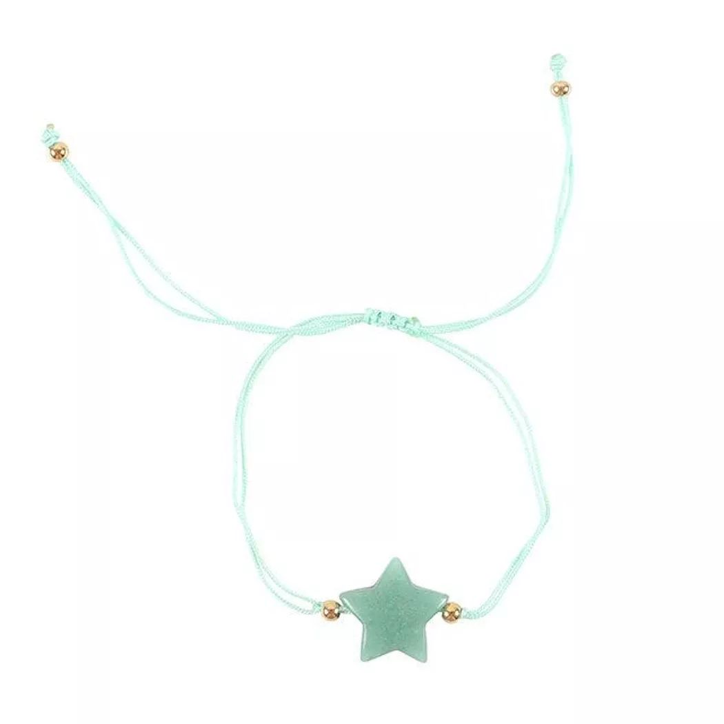 Pulsera de estrella de cristal de Aventurina brillante