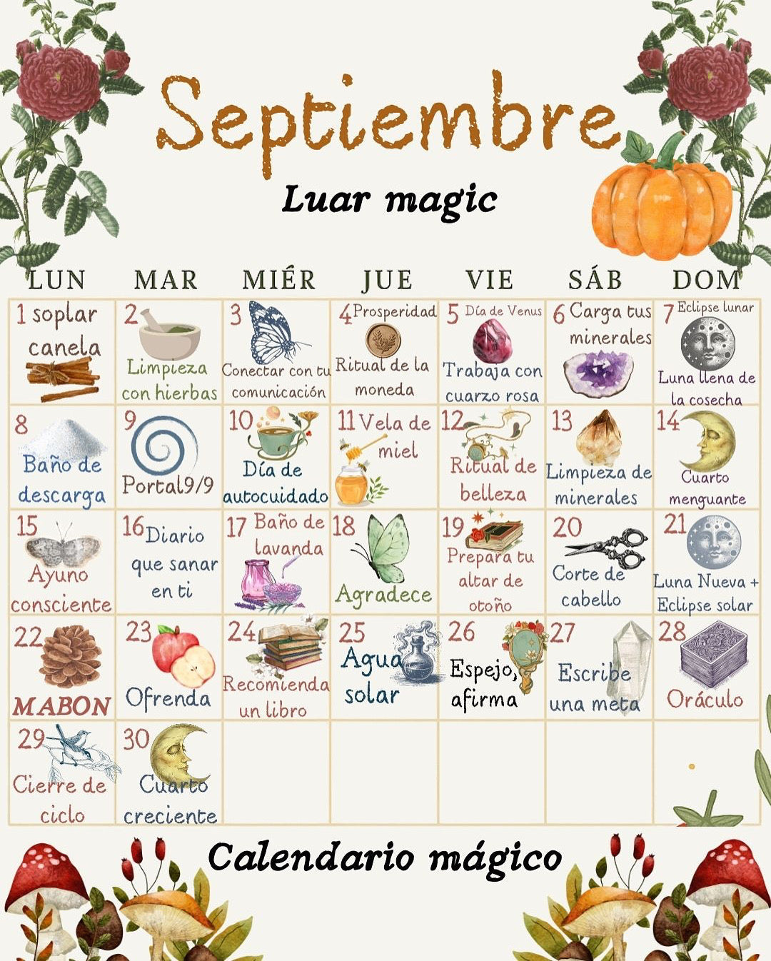 CALENDARIO MÁGICO SEPTIEMBRE 2025