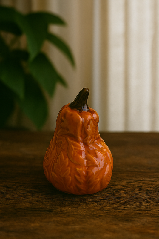 Calabaza cerámica decorativa otoñal