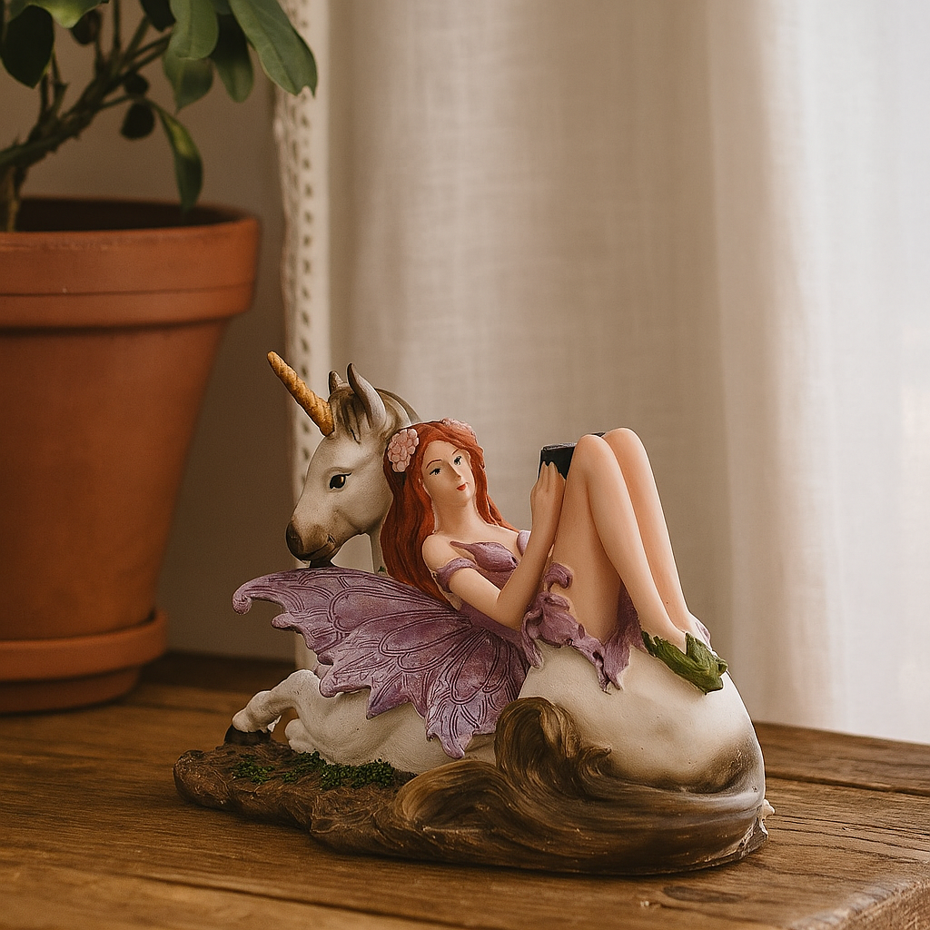 Figura Hada Hada Espíritu del Bosque Unicornio Sueña Despierto